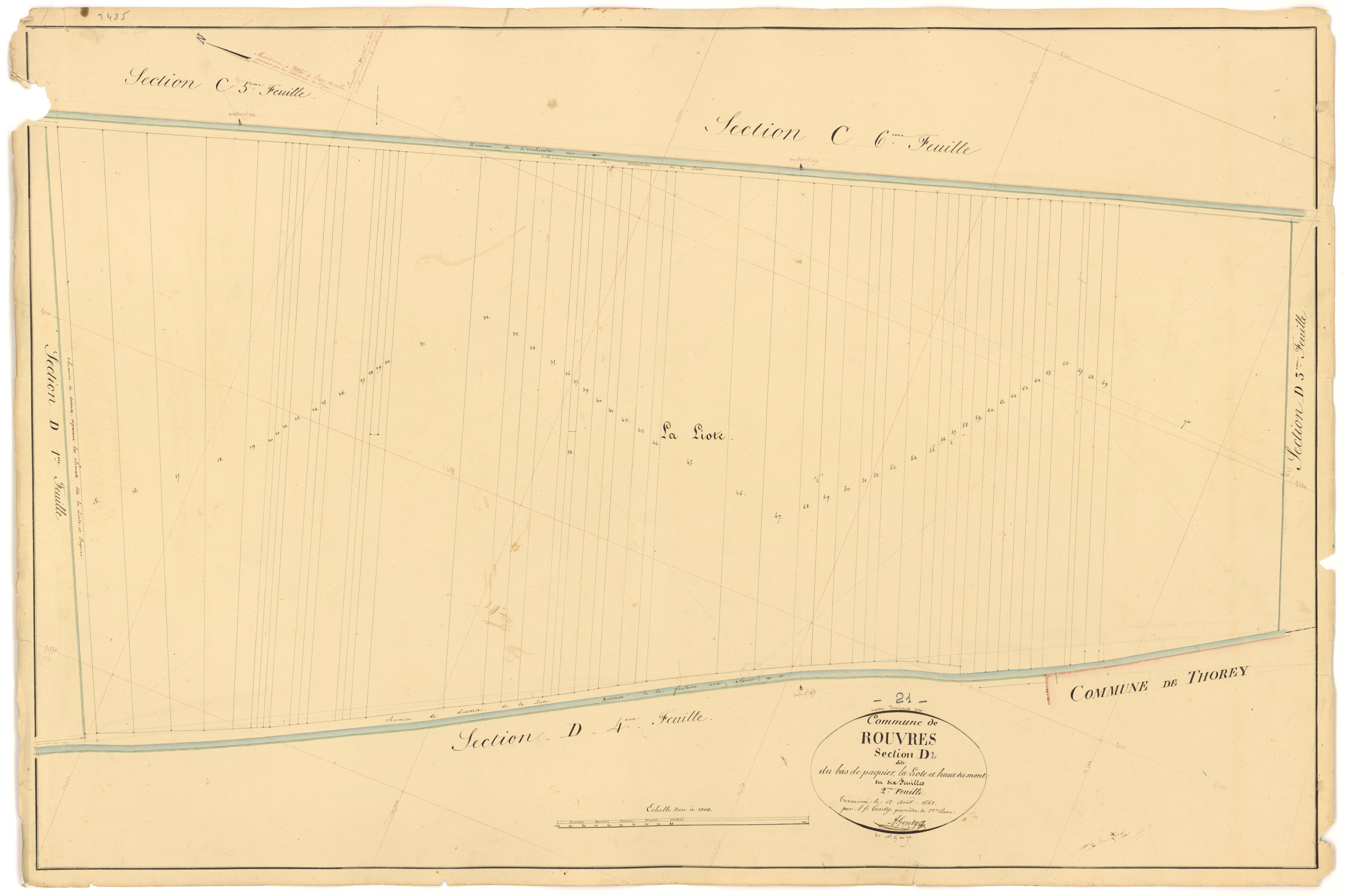 Rouvres-en-Plaine - Section D2 - 3 P PLAN 532/24