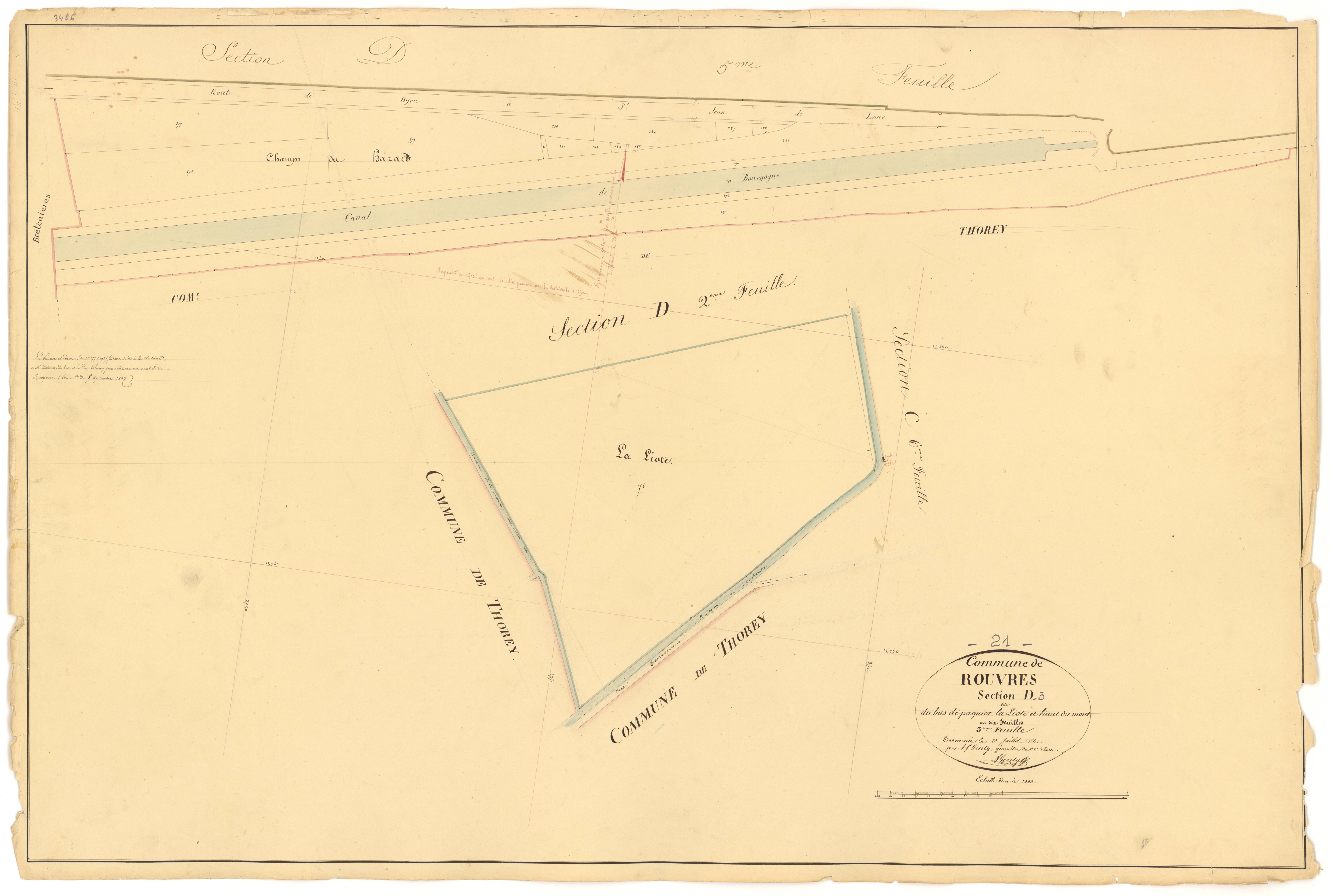 Rouvres-en-Plaine - Section D3 - 3 P PLAN 532/25