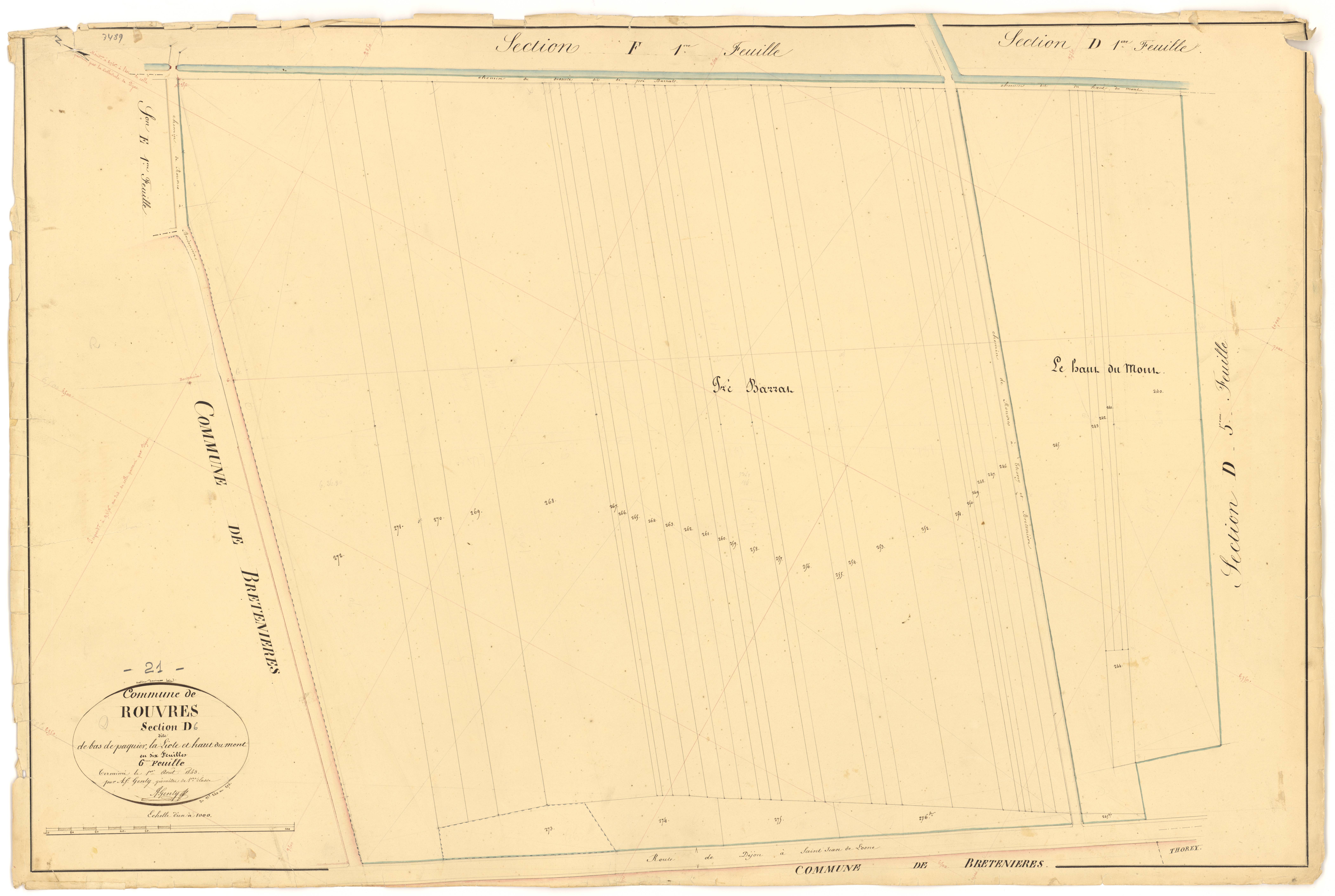 Rouvres-en-Plaine - Section D6 - 3 P PLAN 532/28