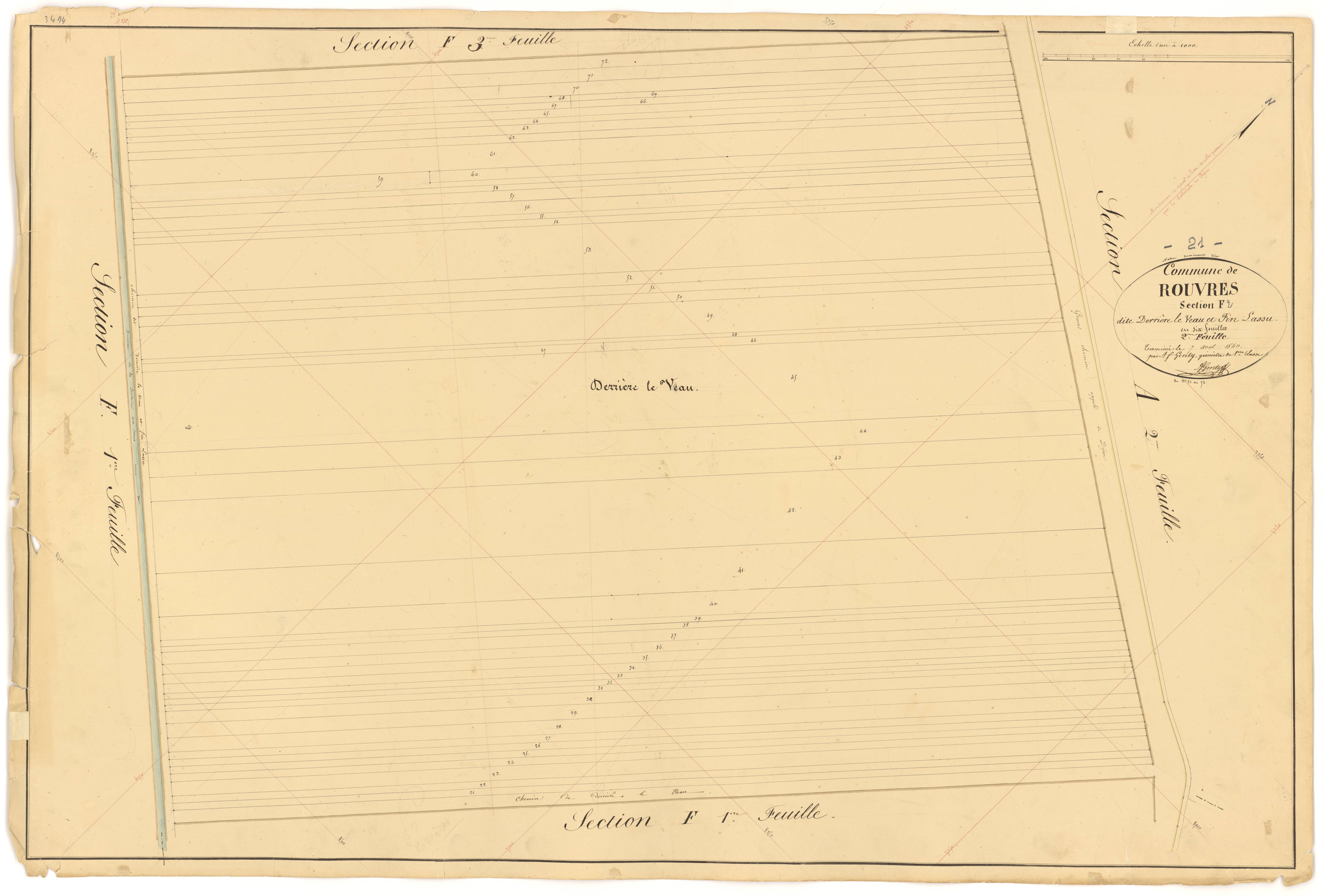 Rouvres-en-Plaine - Section F2 - 3 P PLAN 532/33