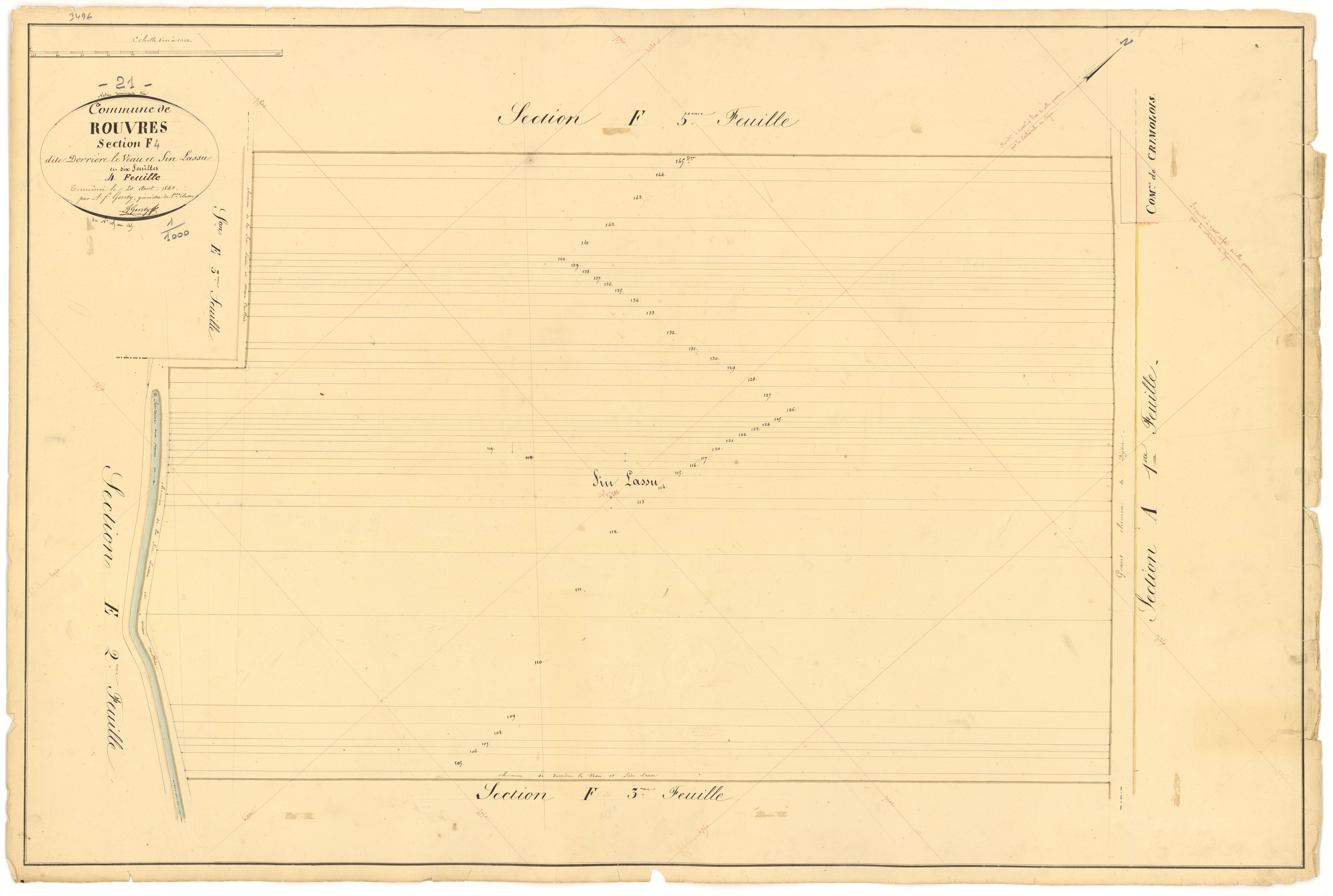 Rouvres-en-Plaine - Section F4 - 3 P PLAN 532/35