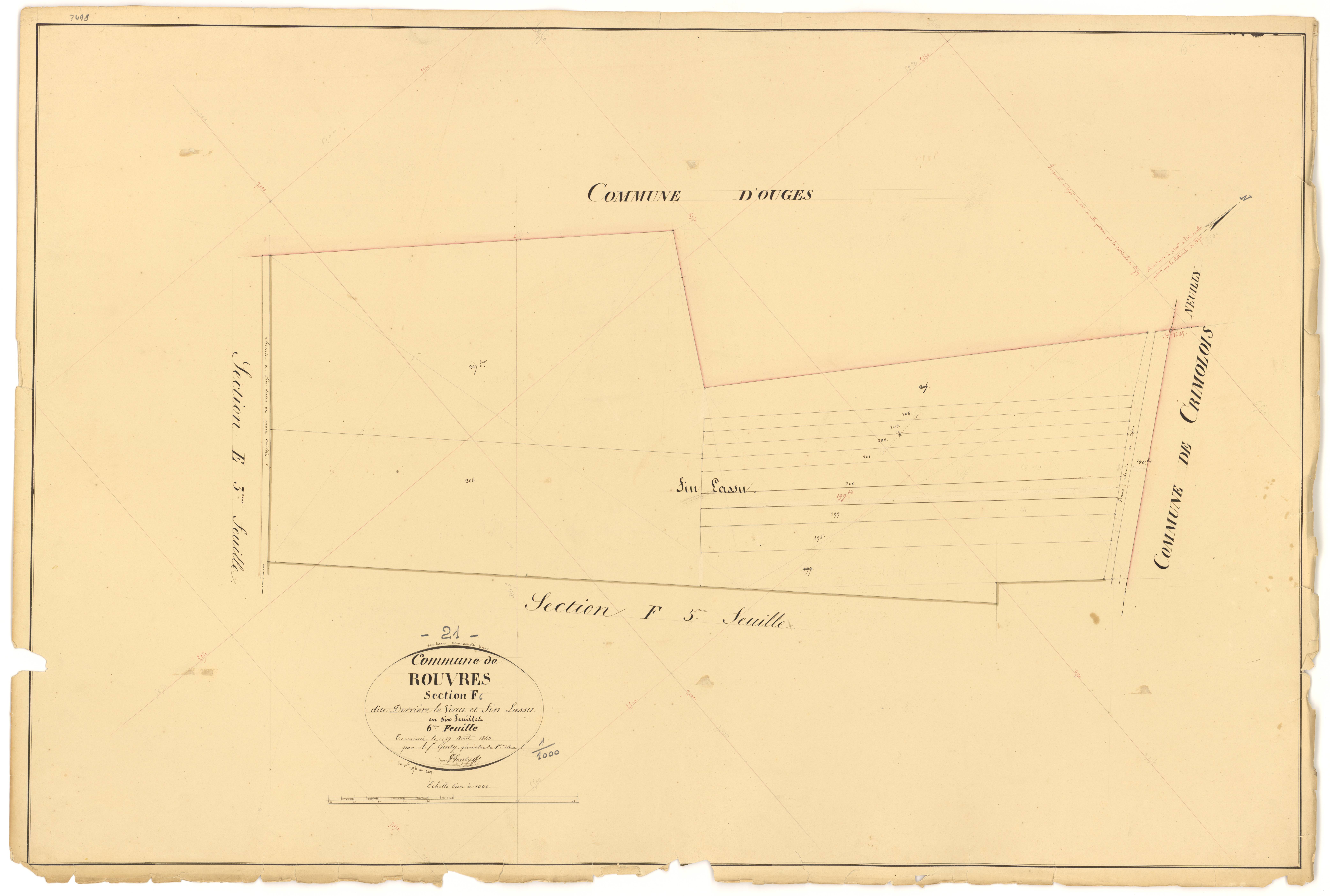Rouvres-en-Plaine - Section F6 - 3 P PLAN 532/37