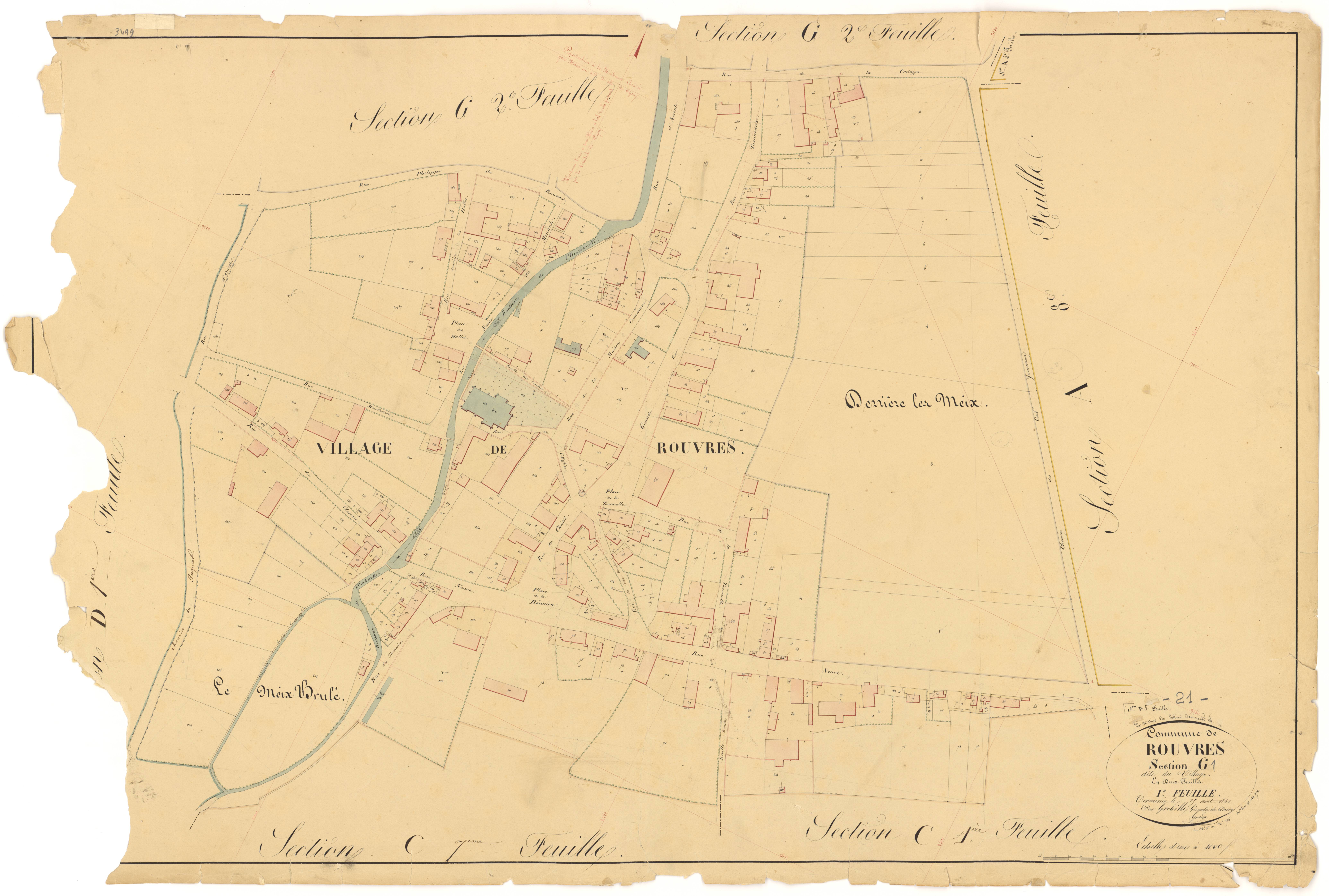 Rouvres-en-Plaine - Section G1 - 3 P PLAN 532/38