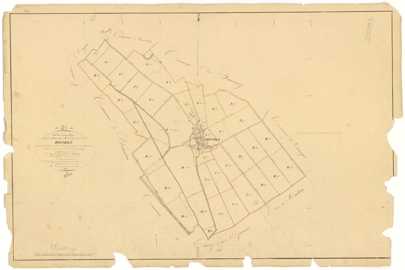 Rouvres-en-Plaine - Tableau d'assemblage - 3 P PLAN 532/1