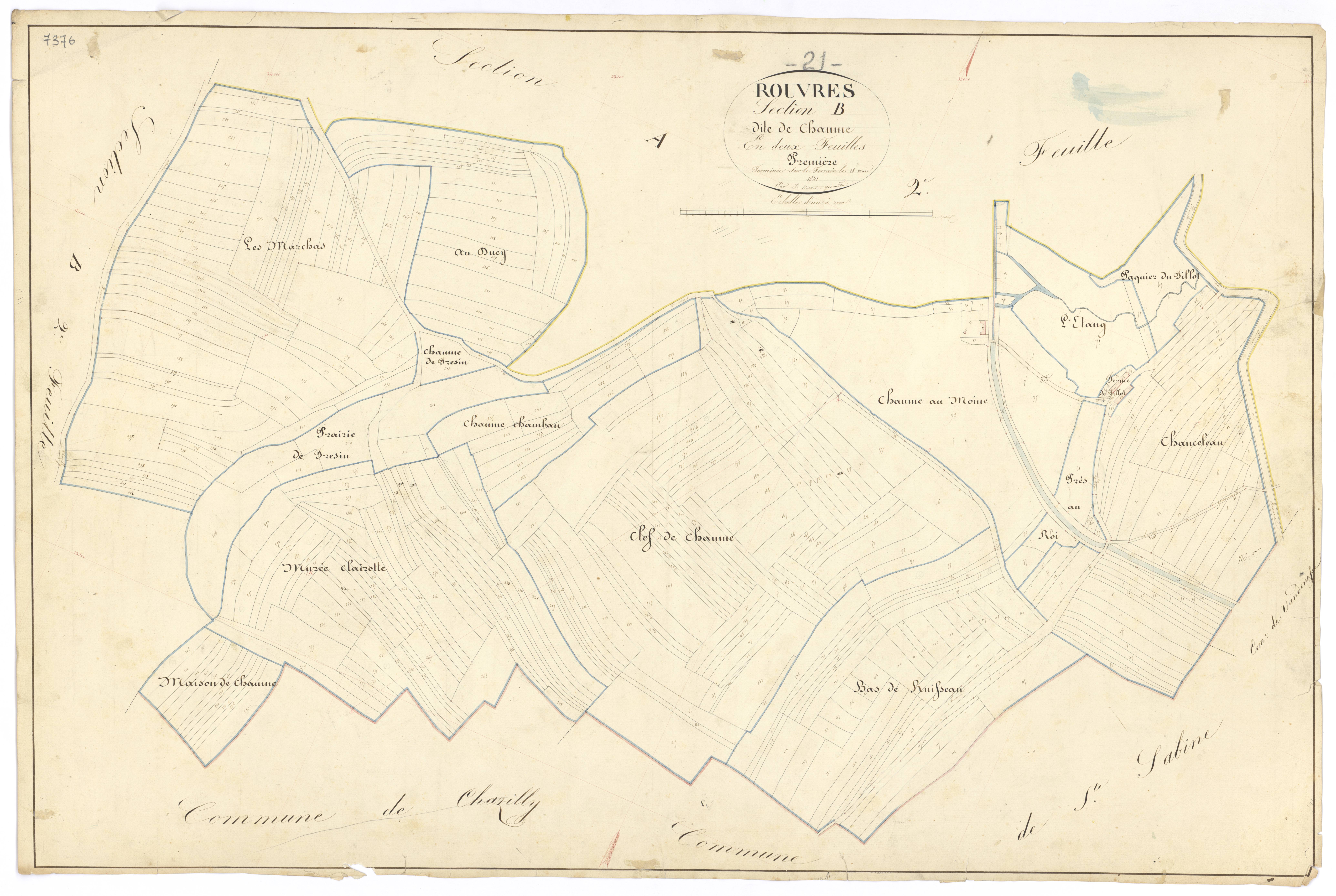 Rouvres-sous-Meilly - Section B1 - 3 P PLAN 533/4