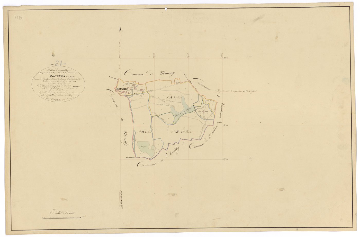Rouvres-sous-Meilly - Tableau d'assemblage - 3 P PLAN 533/1