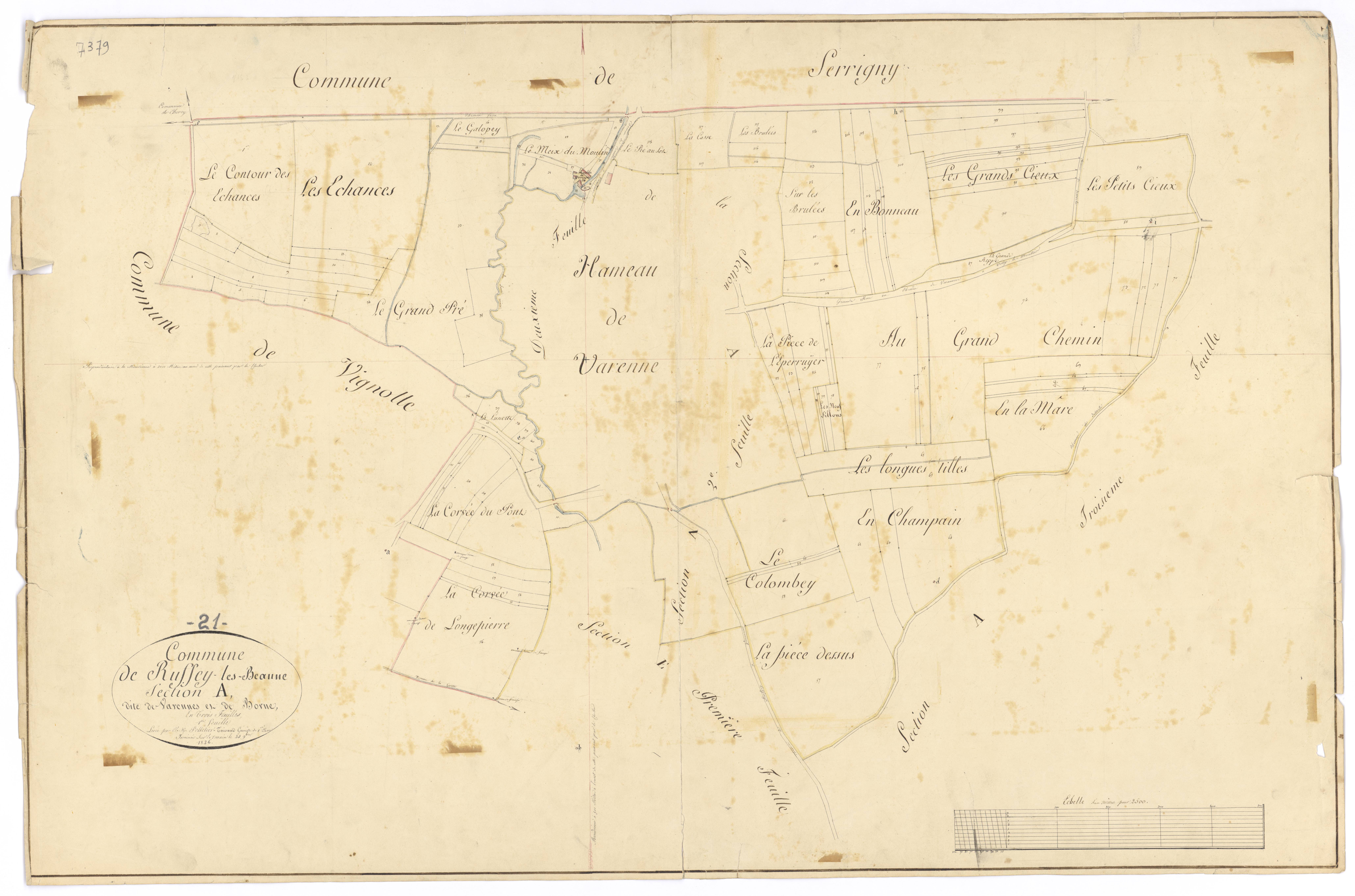 Ruffey-lès-Beaune - Section A1 - 3 P PLAN 534/2
