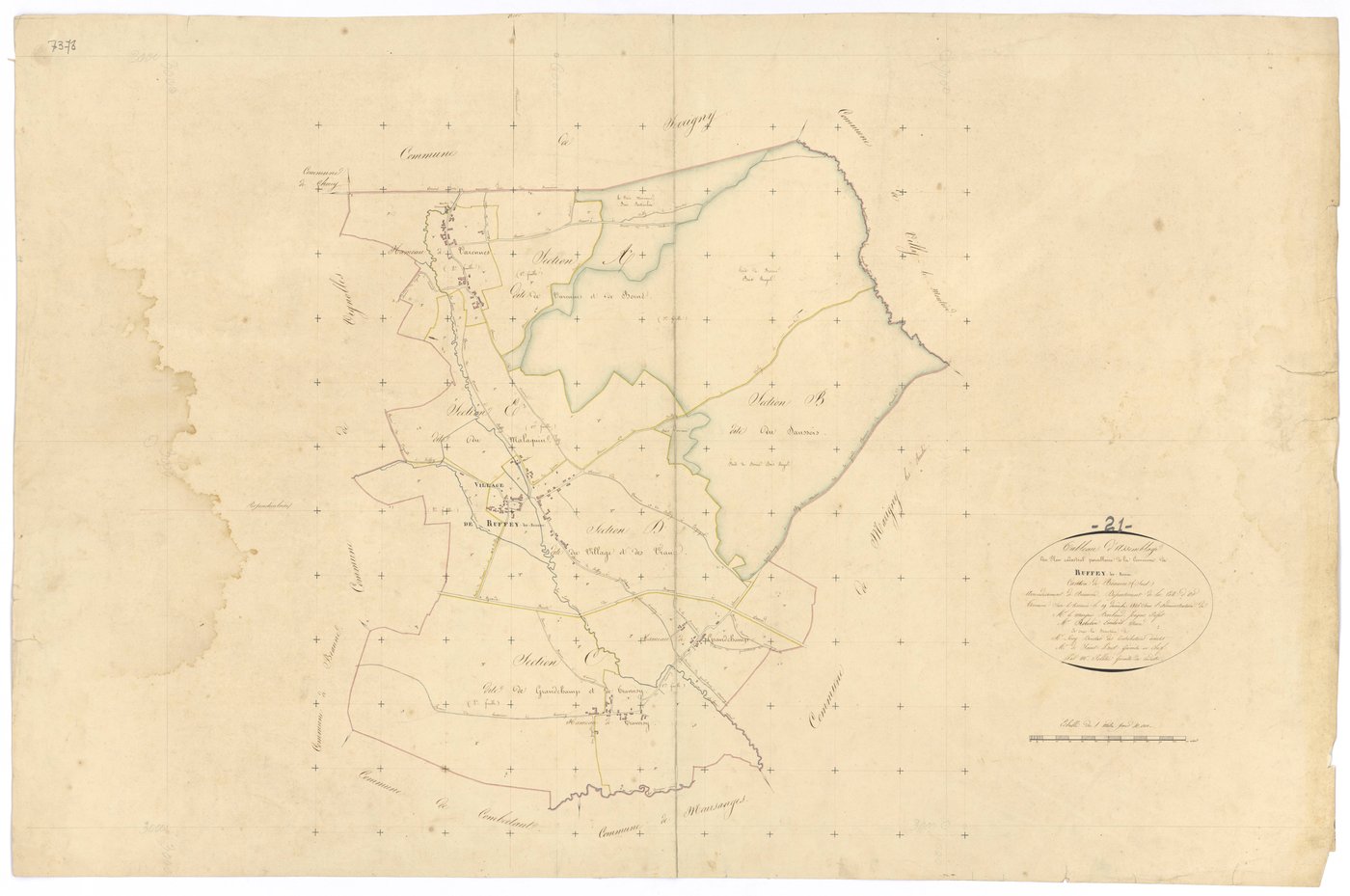 Ruffey-lès-Beaune - Tableau d'assemblage - 3 P PLAN 534/1