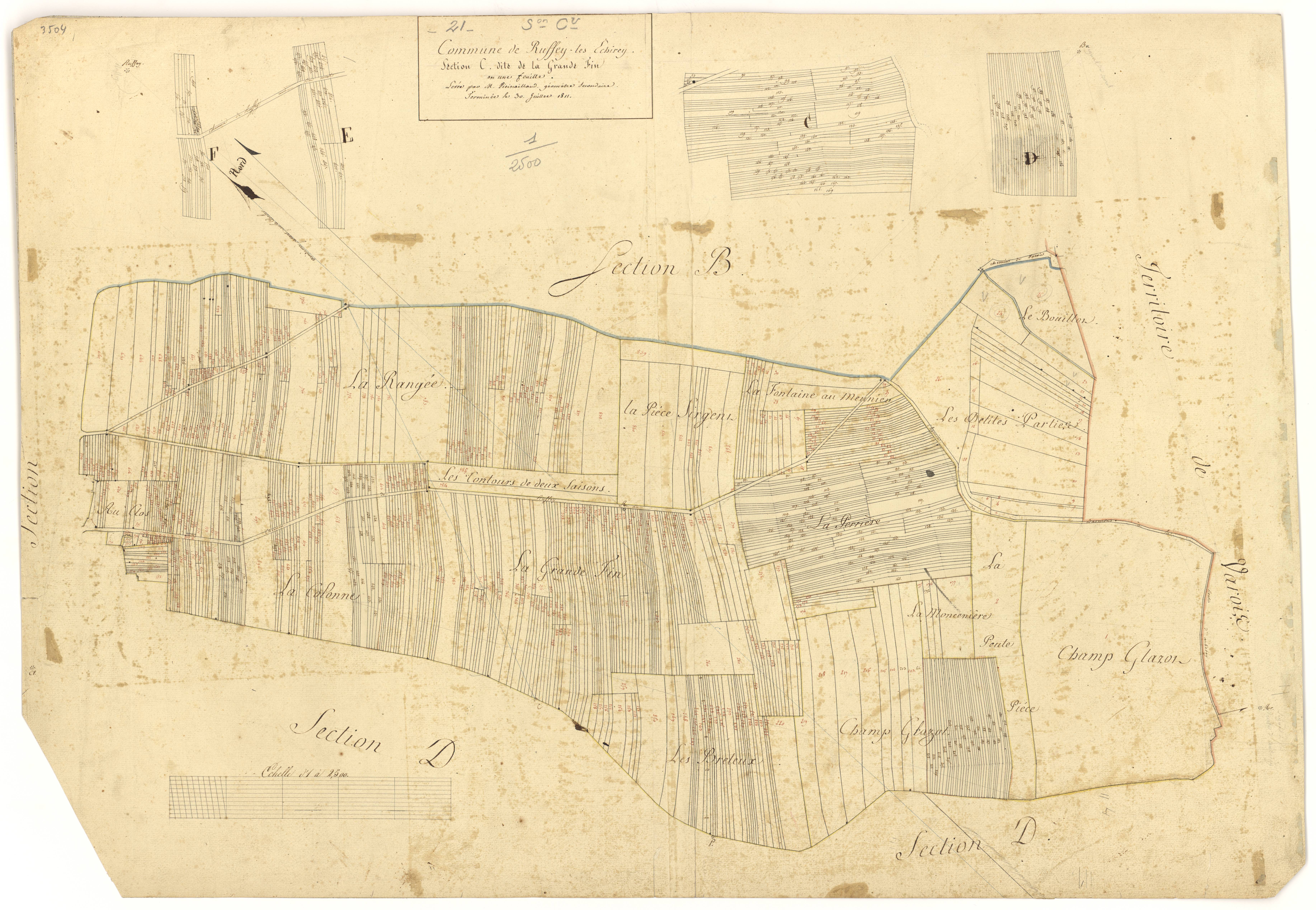Ruffey-lès-Echirey - Section C - 3 P PLAN 535/4