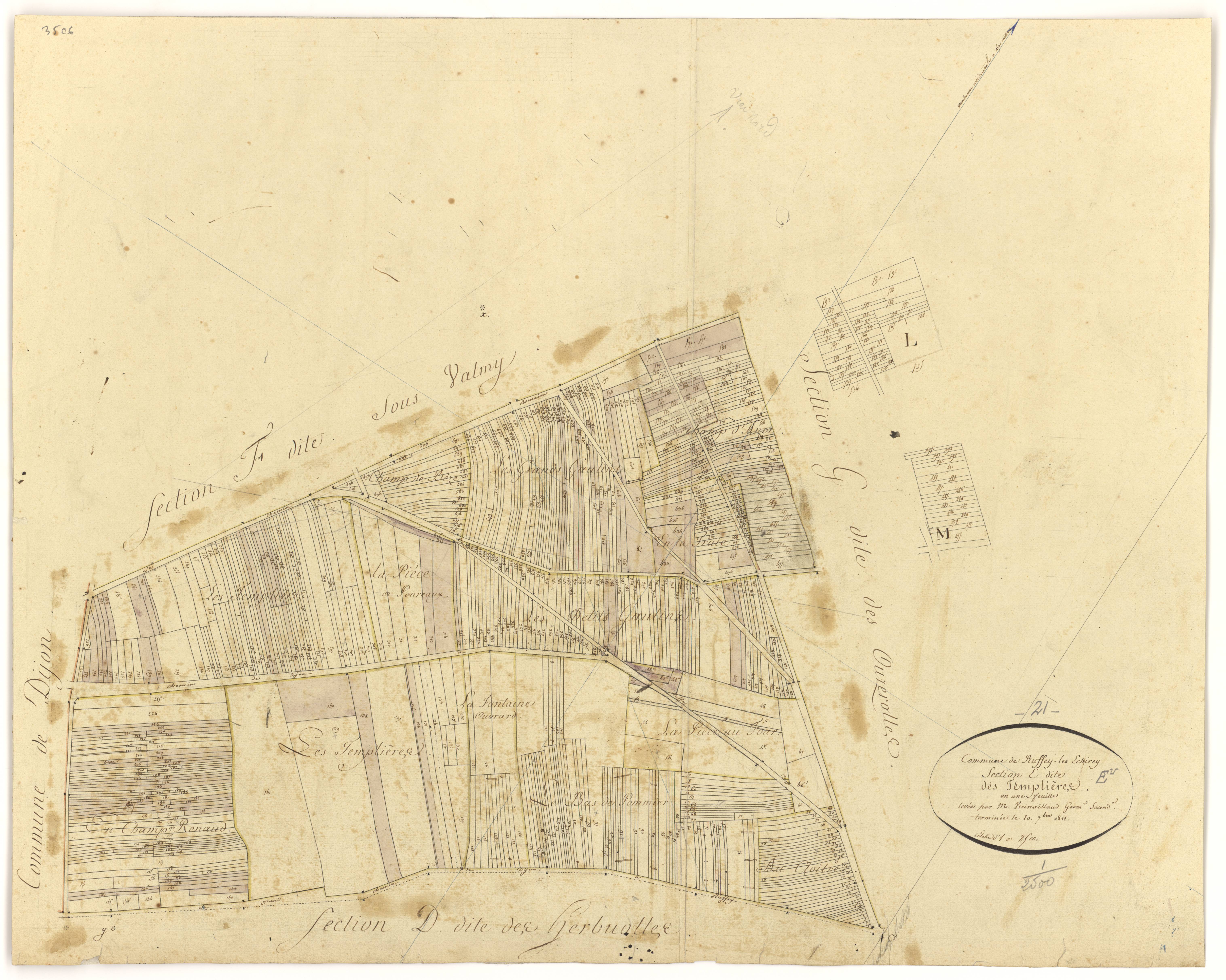 Ruffey-lès-Echirey - Section E - 3 P PLAN 535/6