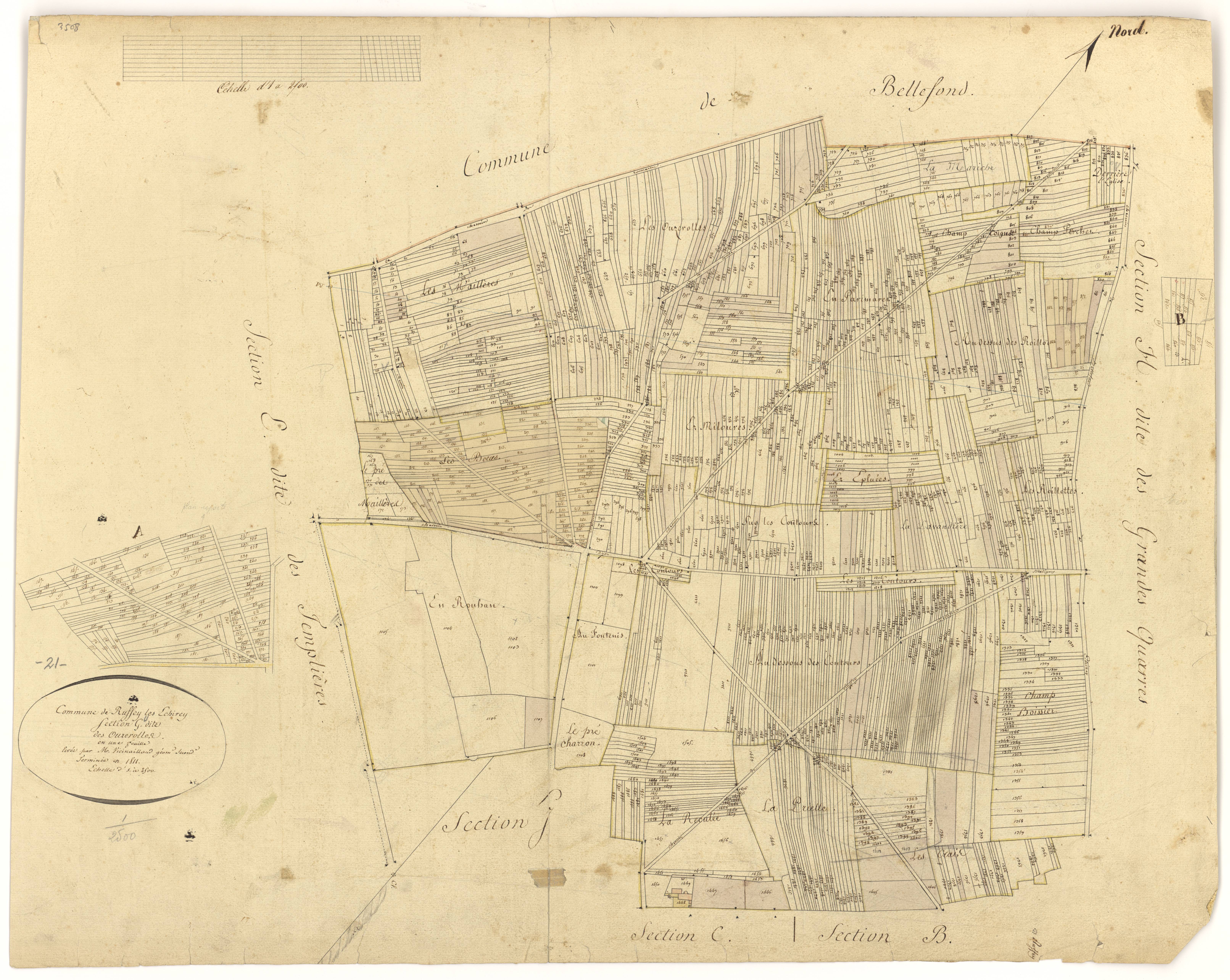 Ruffey-lès-Echirey - Section G - 3 P PLAN 535/8