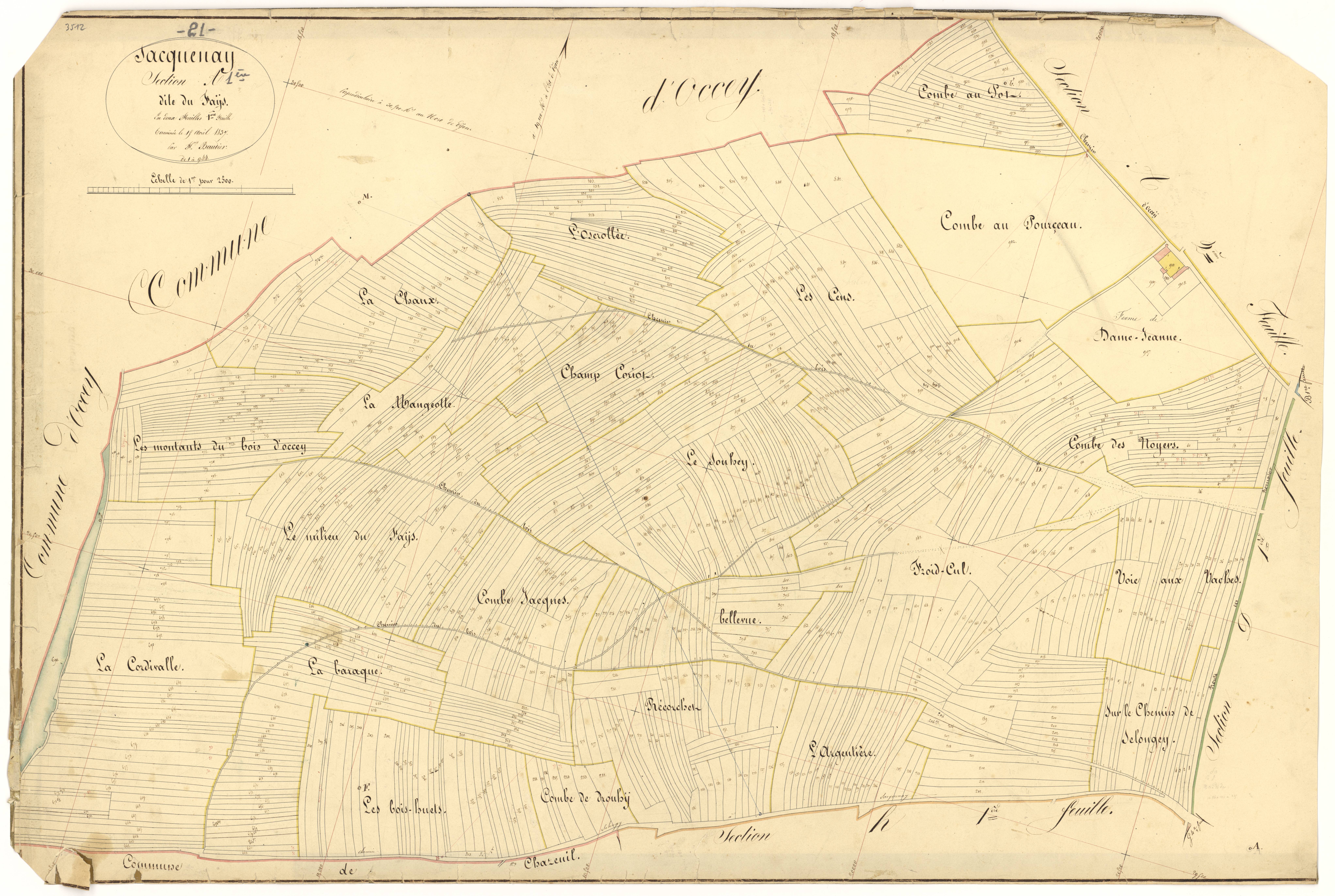 Sacquenay - Section A1 - 3 P PLAN 536/2