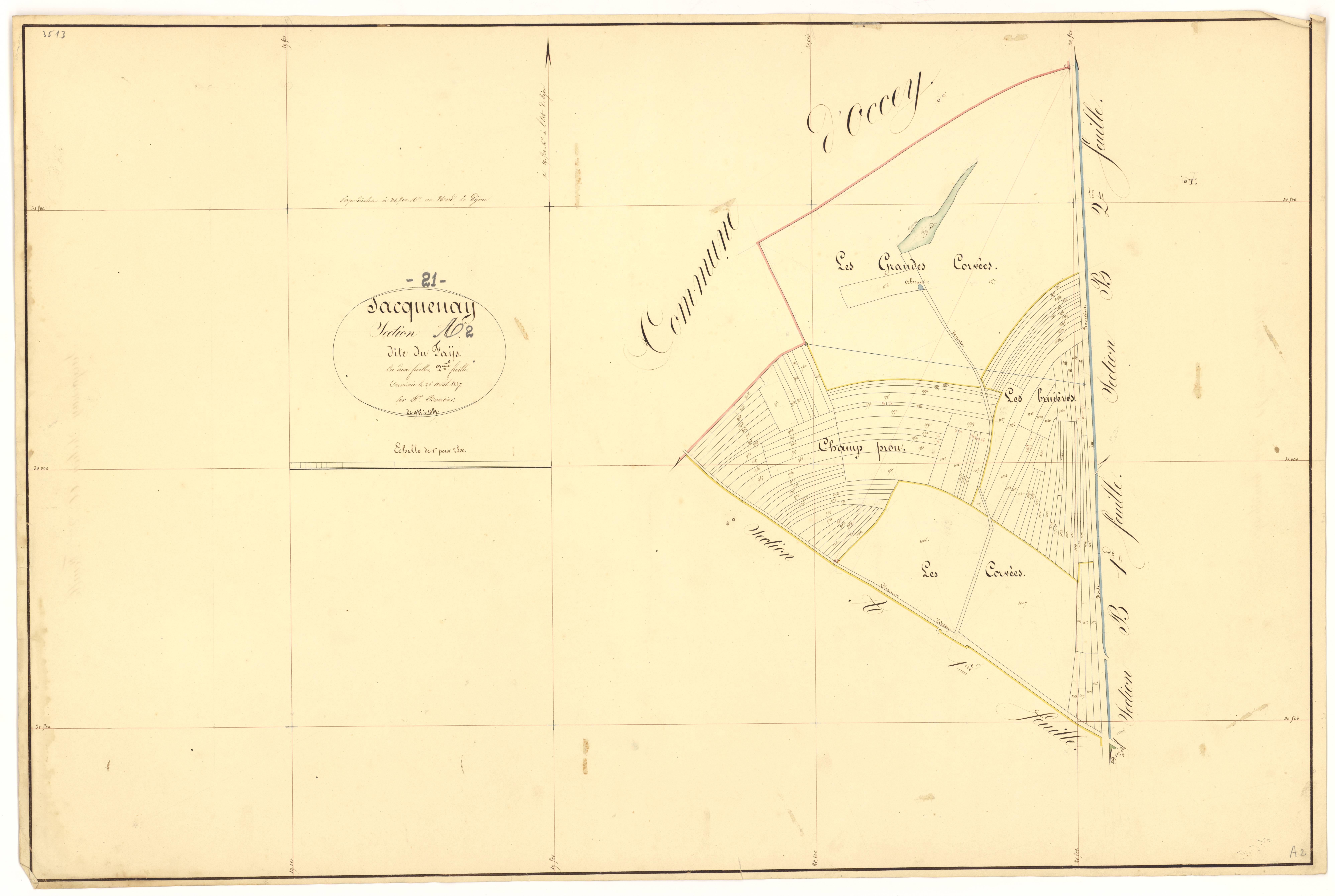 Sacquenay - Section A2 - 3 P PLAN 536/3