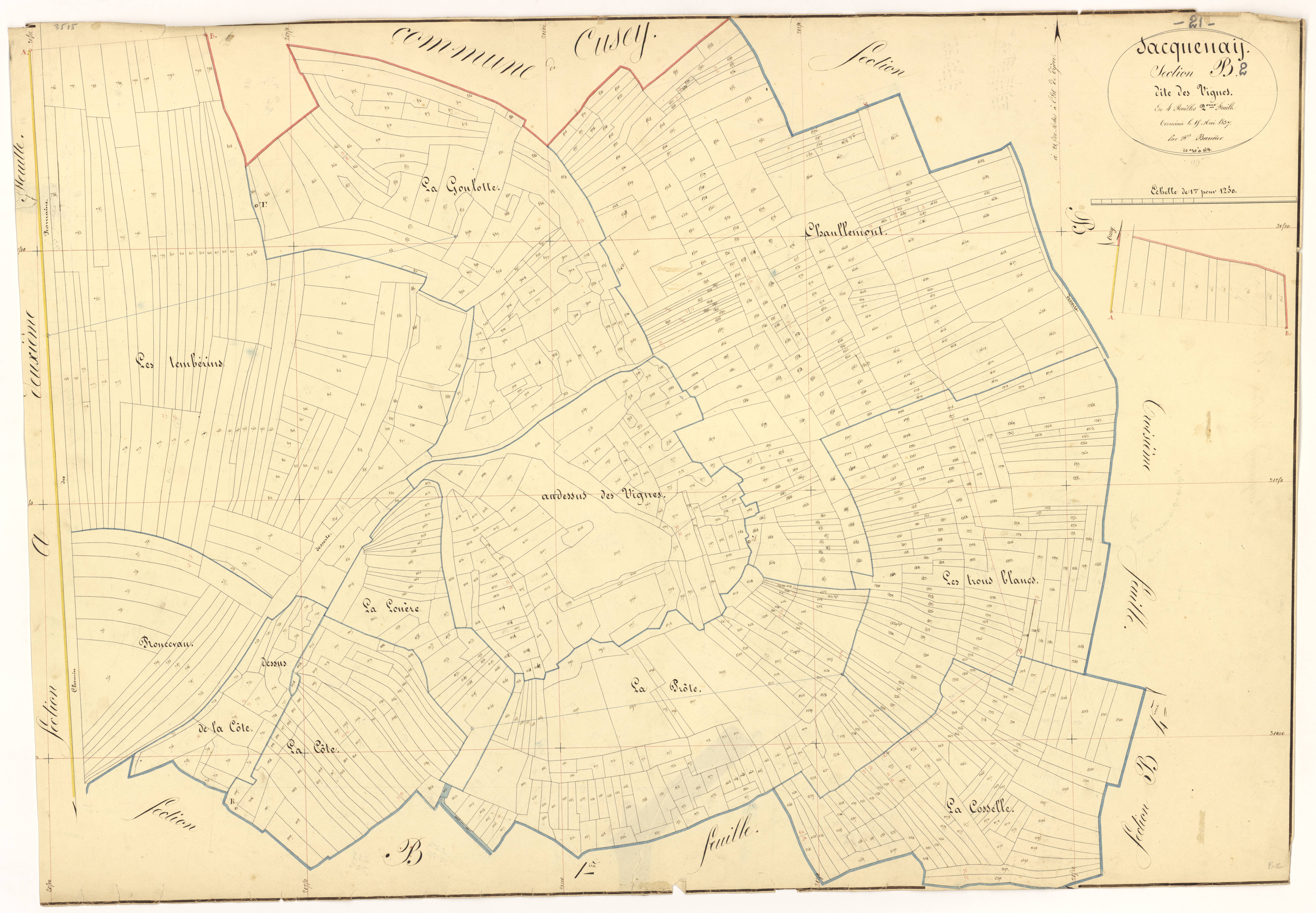 Sacquenay - Section B2 - 3 P PLAN 536/5