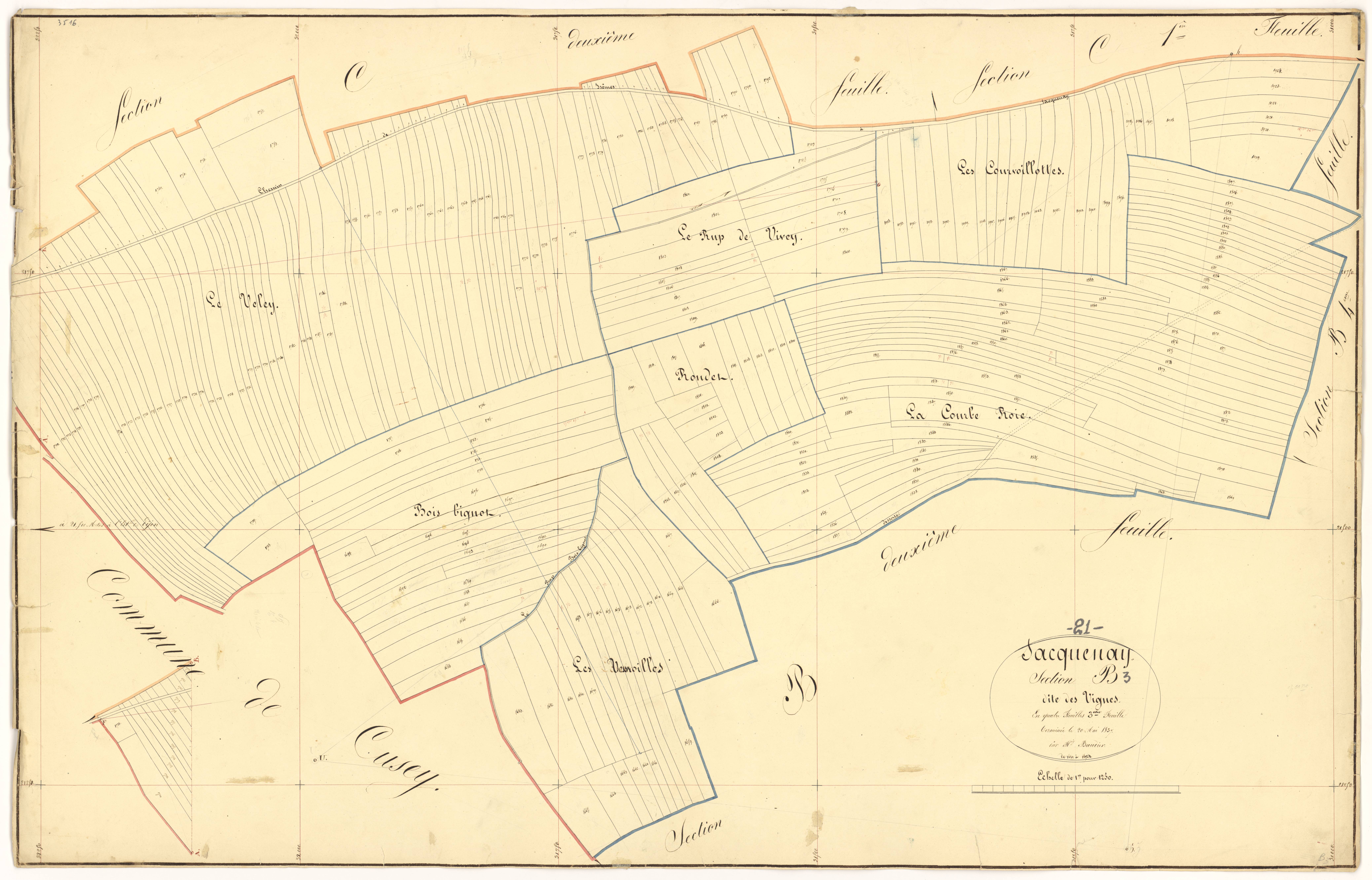 Sacquenay - Section B3 - 3 P PLAN 536/6