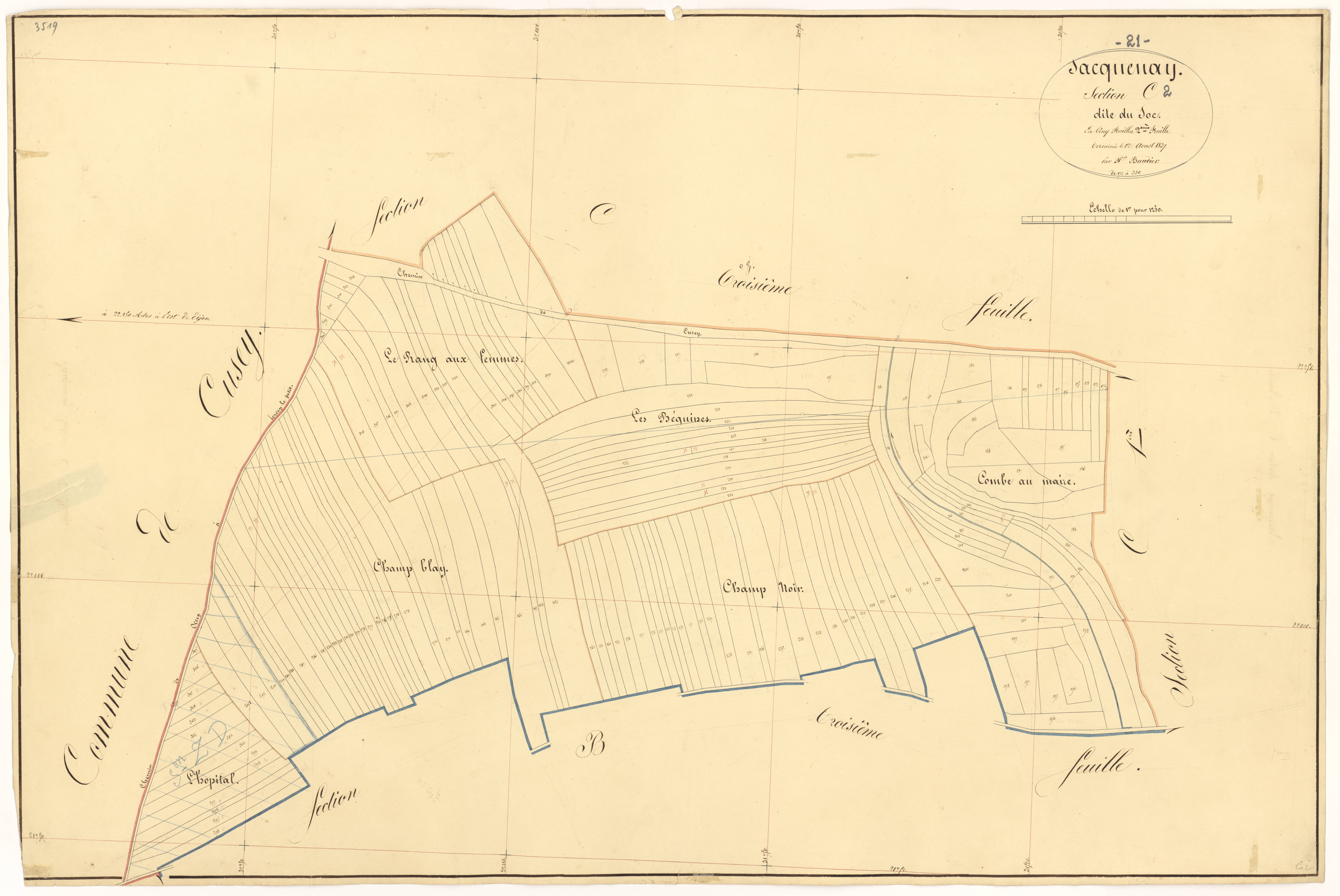 Sacquenay - Section C2 - 3 P PLAN 536/9
