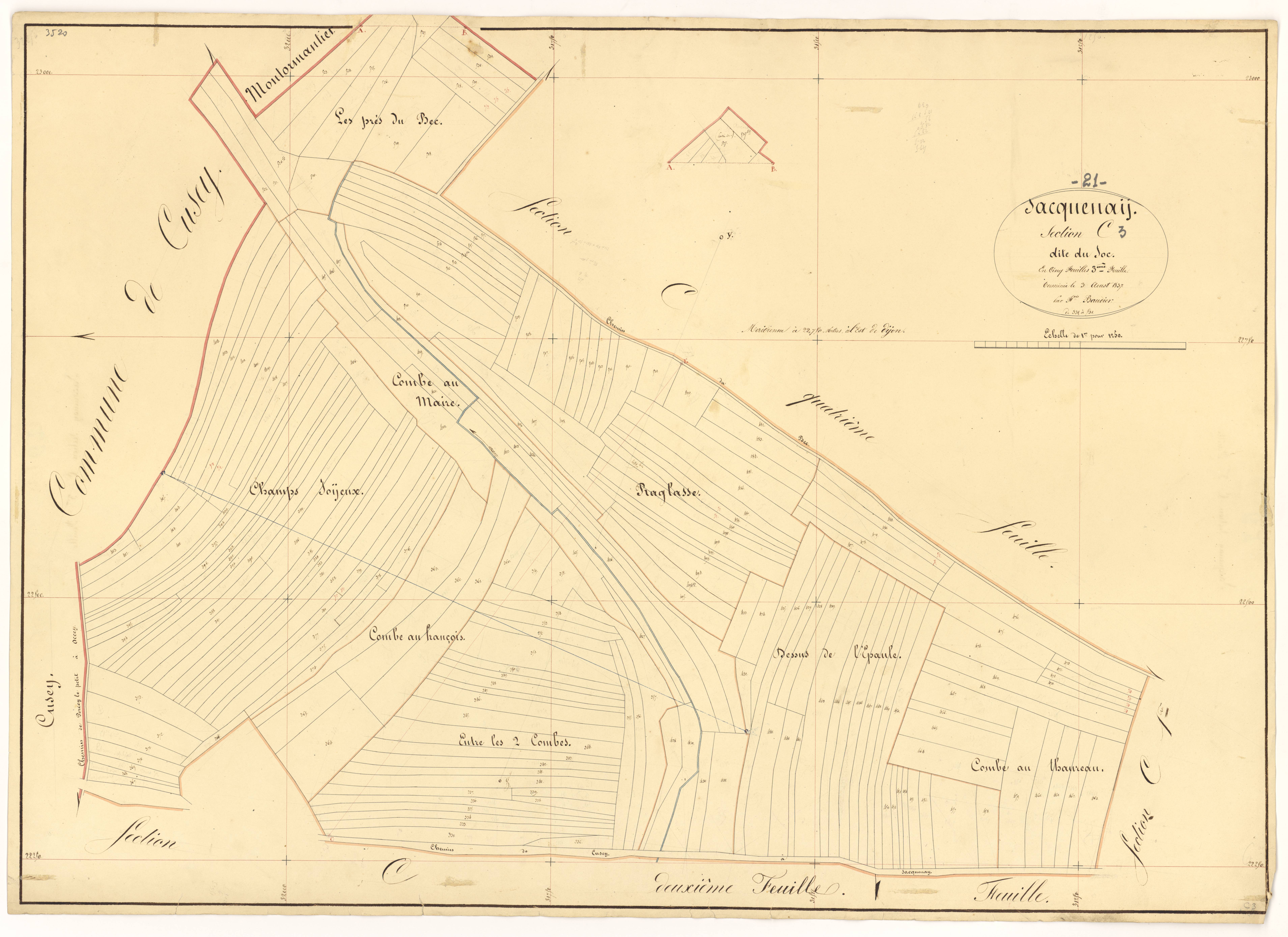 Sacquenay - Section C3 - 3 P PLAN 536/10