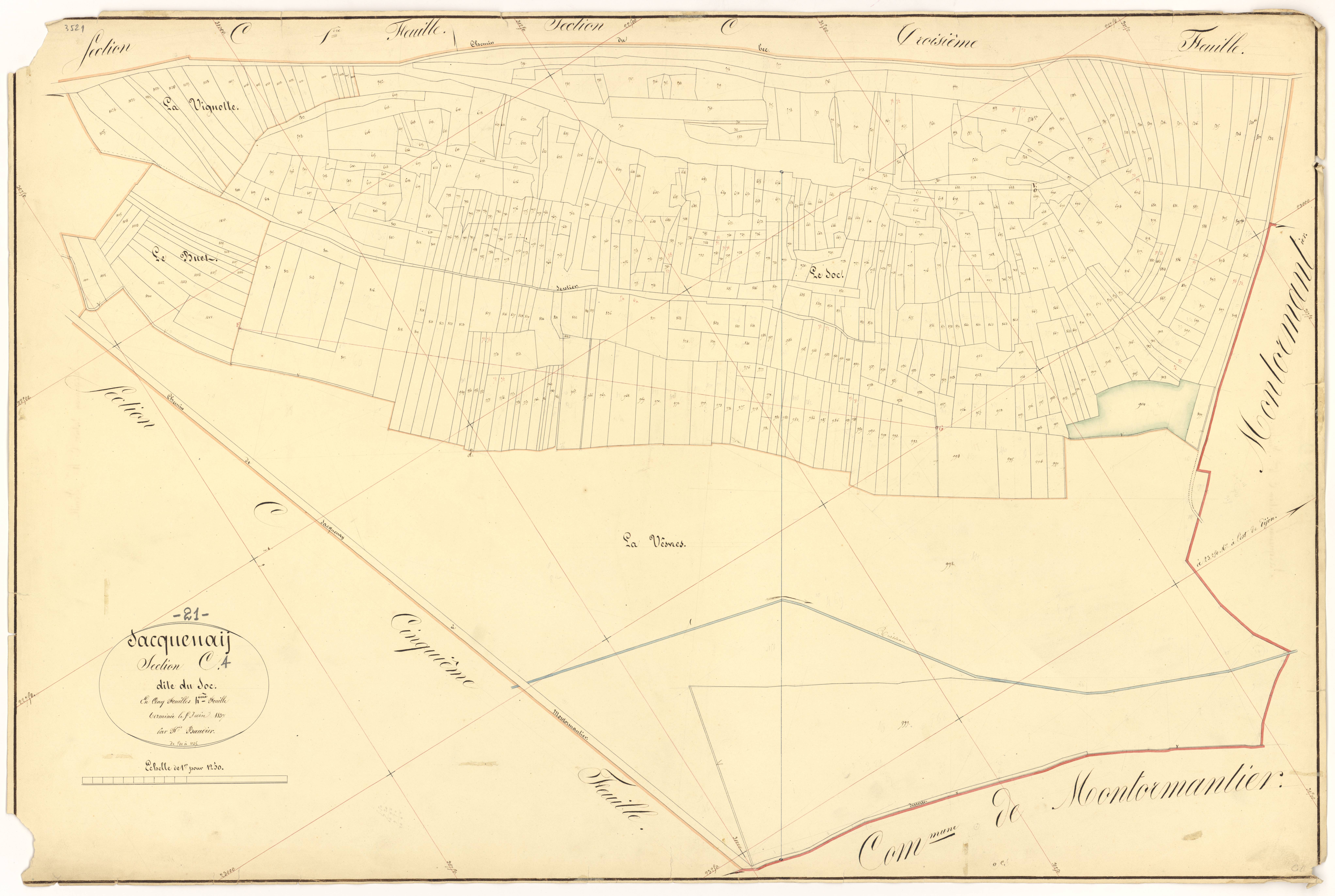 Sacquenay - Section C4 - 3 P PLAN 536/11