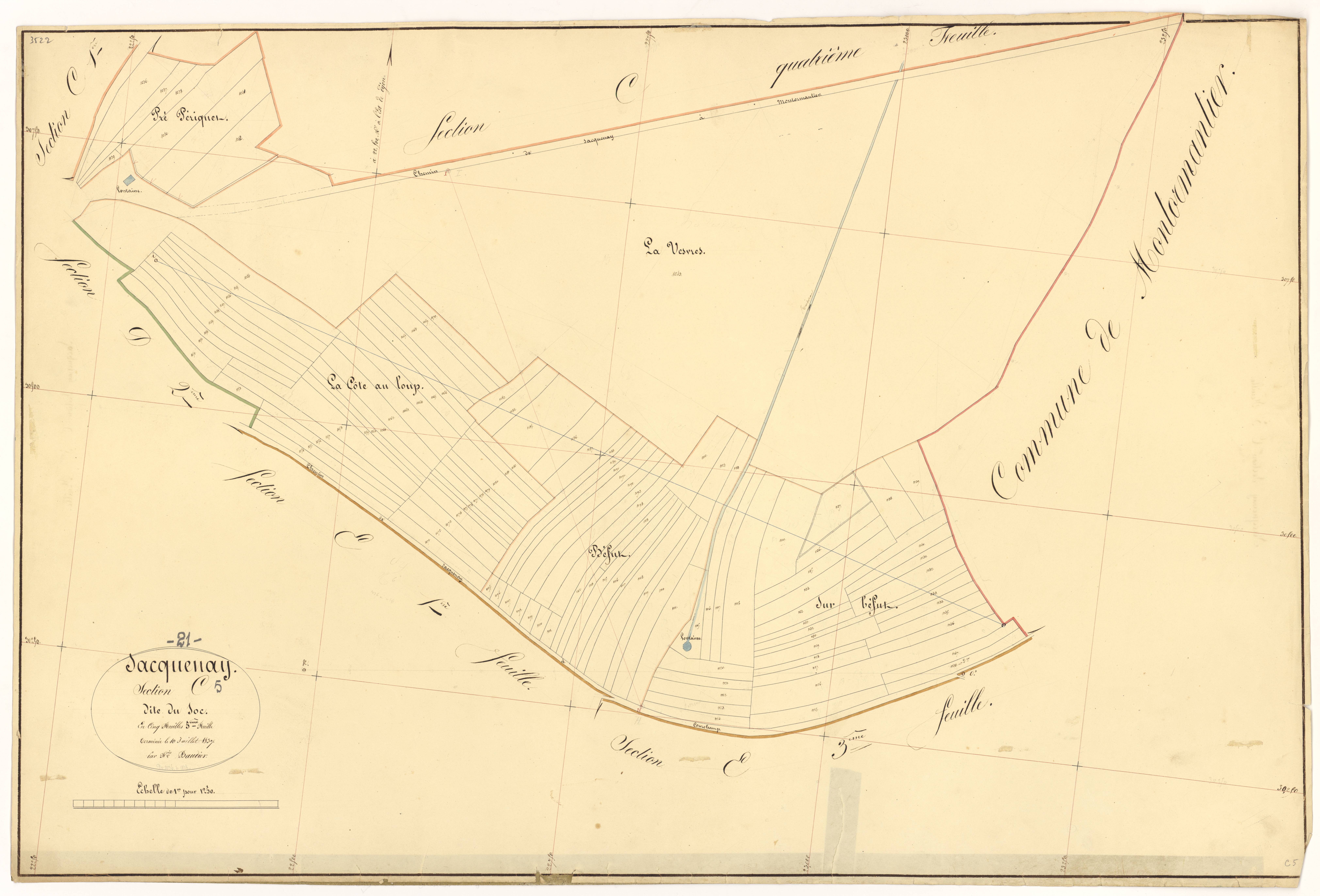 Sacquenay - Section C5 - 3 P PLAN 536/12