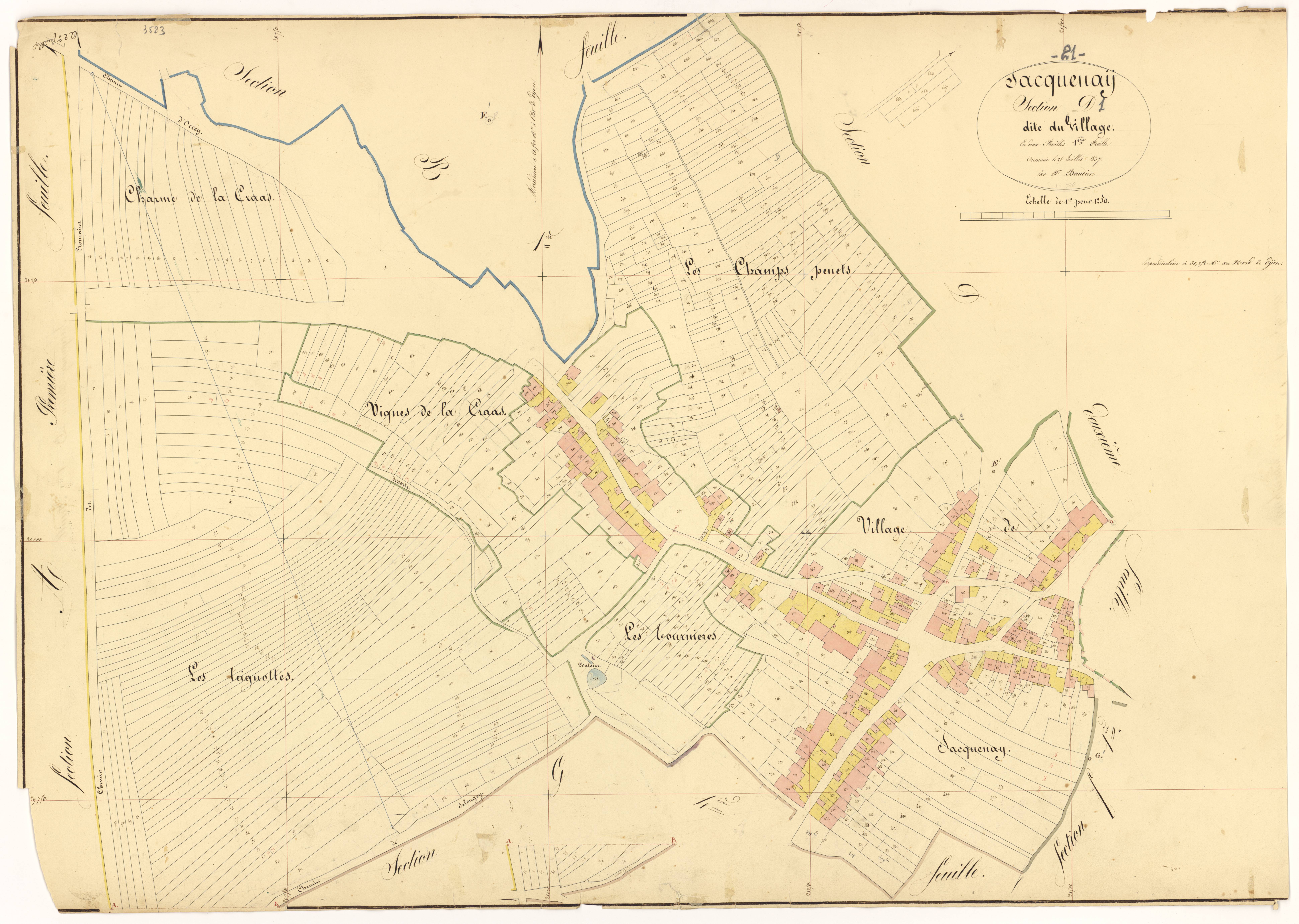 Sacquenay - Section D1 - 3 P PLAN 536/13