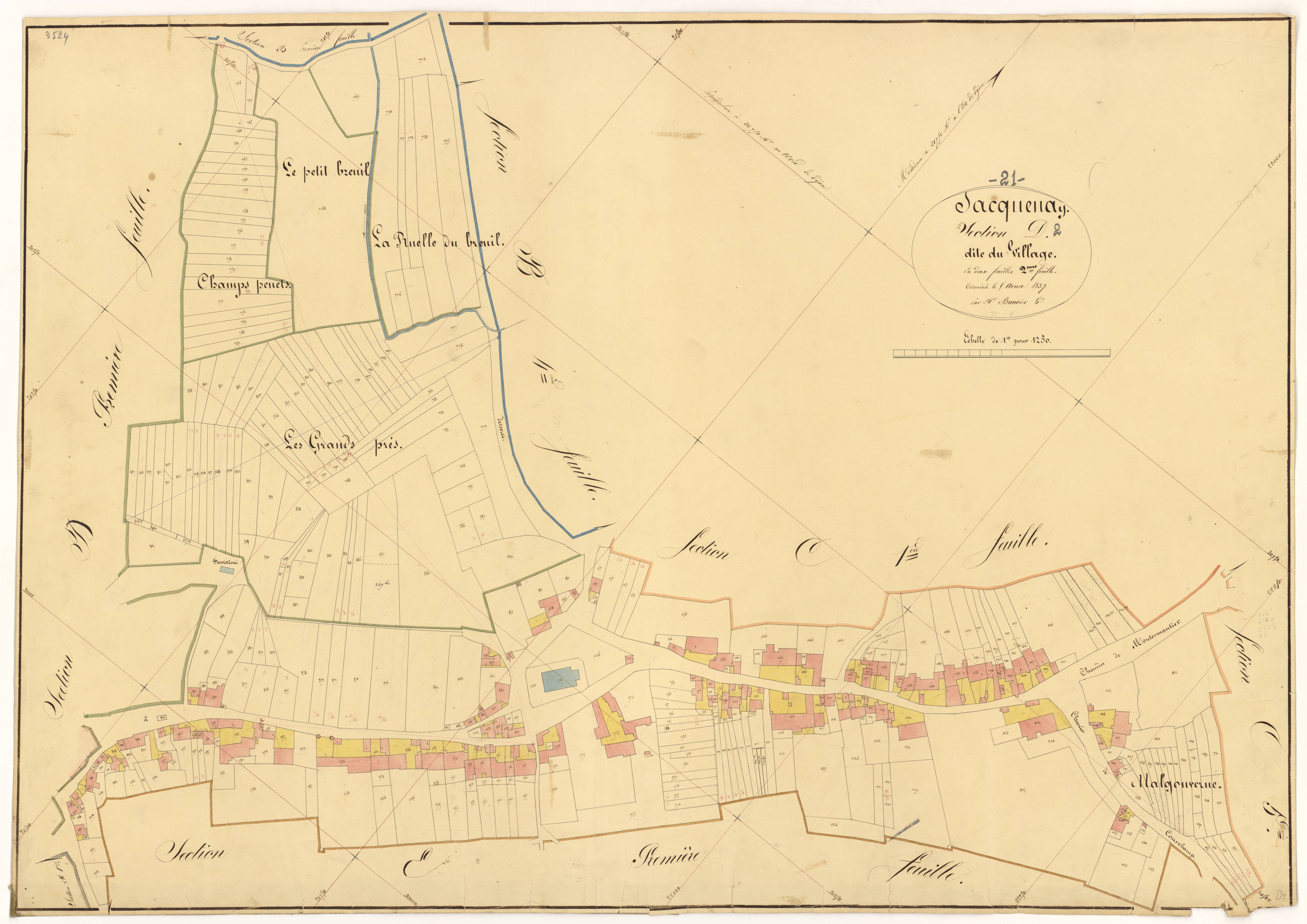 Sacquenay - Section D2 - 3 P PLAN 536/14