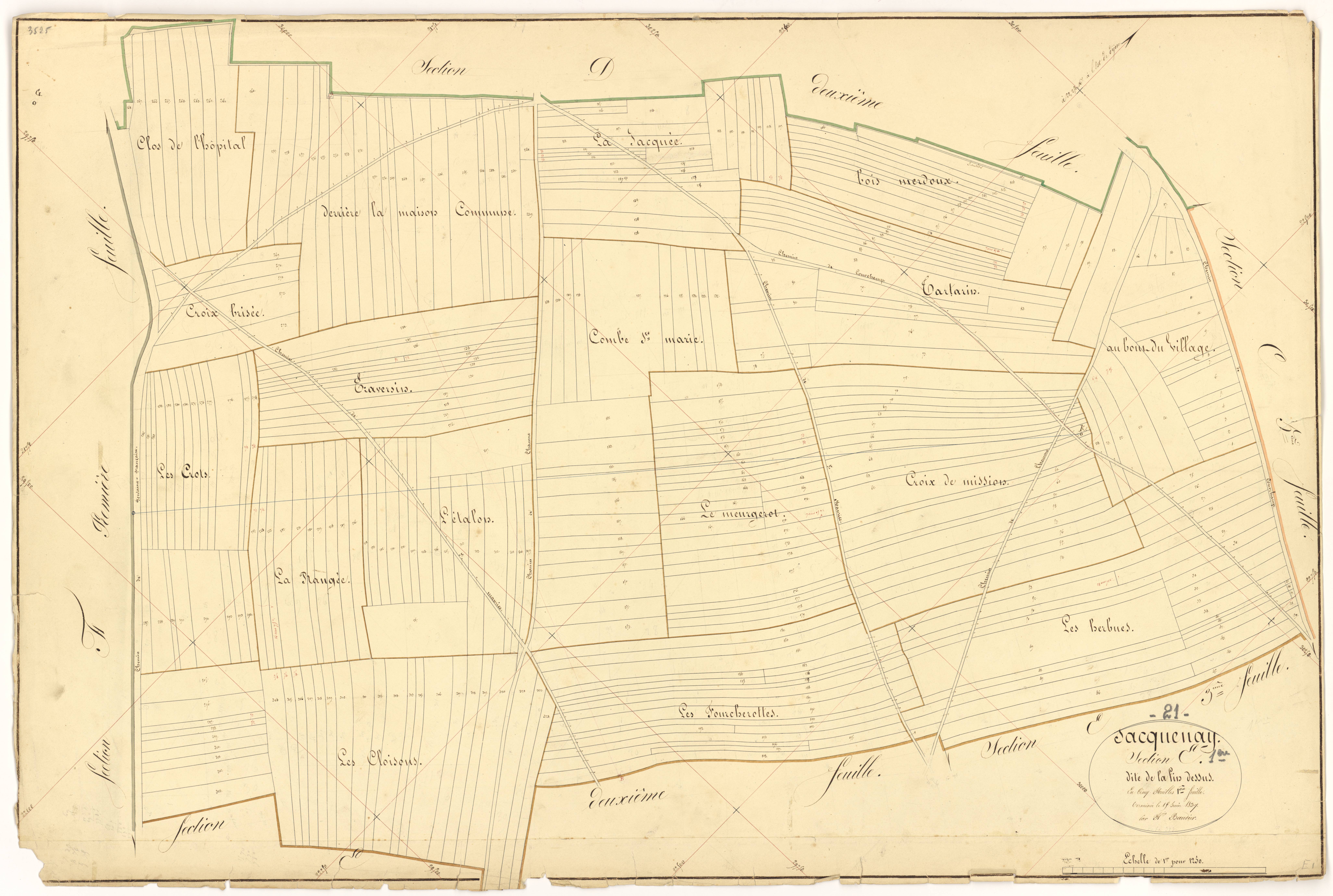 Sacquenay - Section E1 - 3 P PLAN 536/15