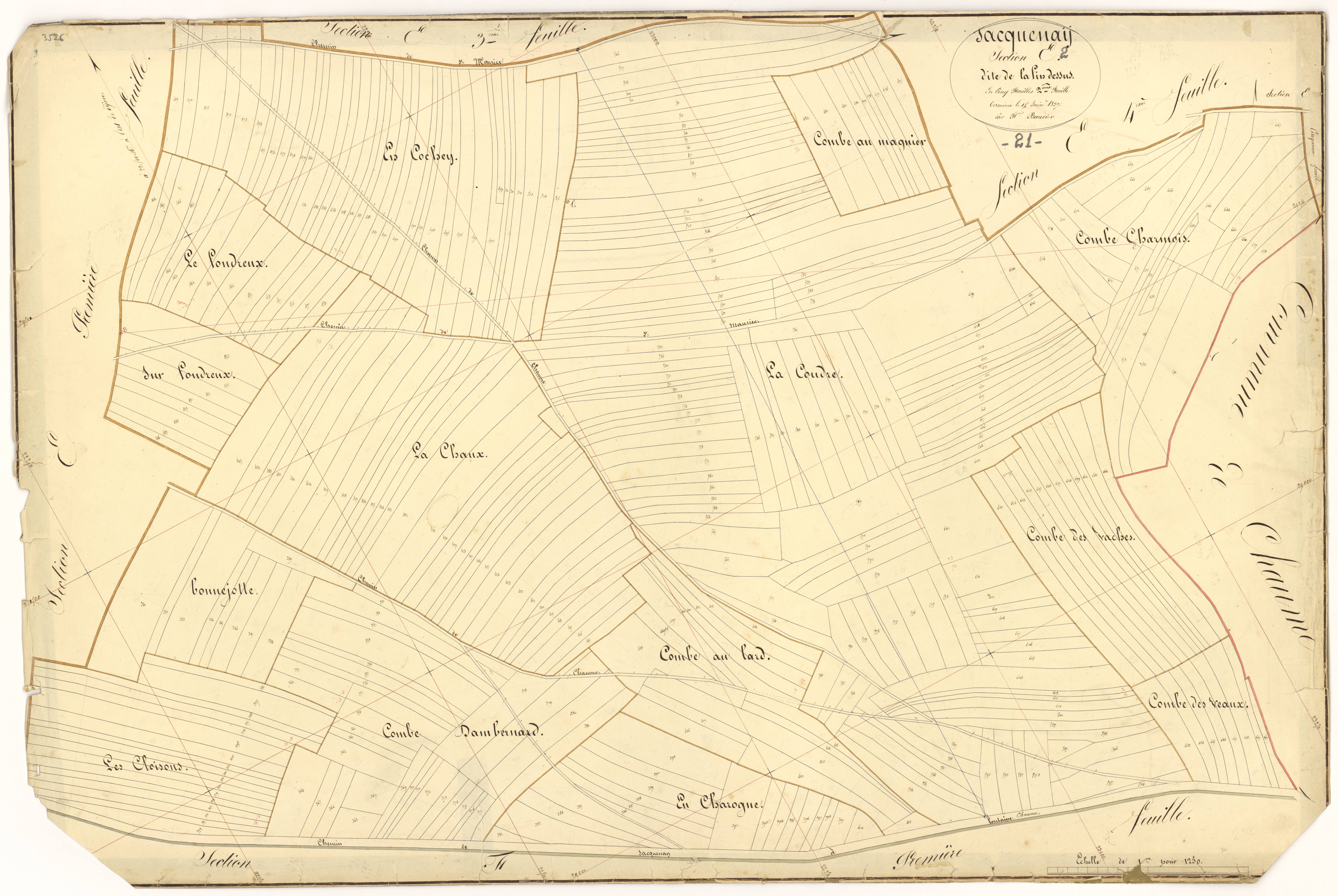 Sacquenay - Section E2 - 3 P PLAN 536/16