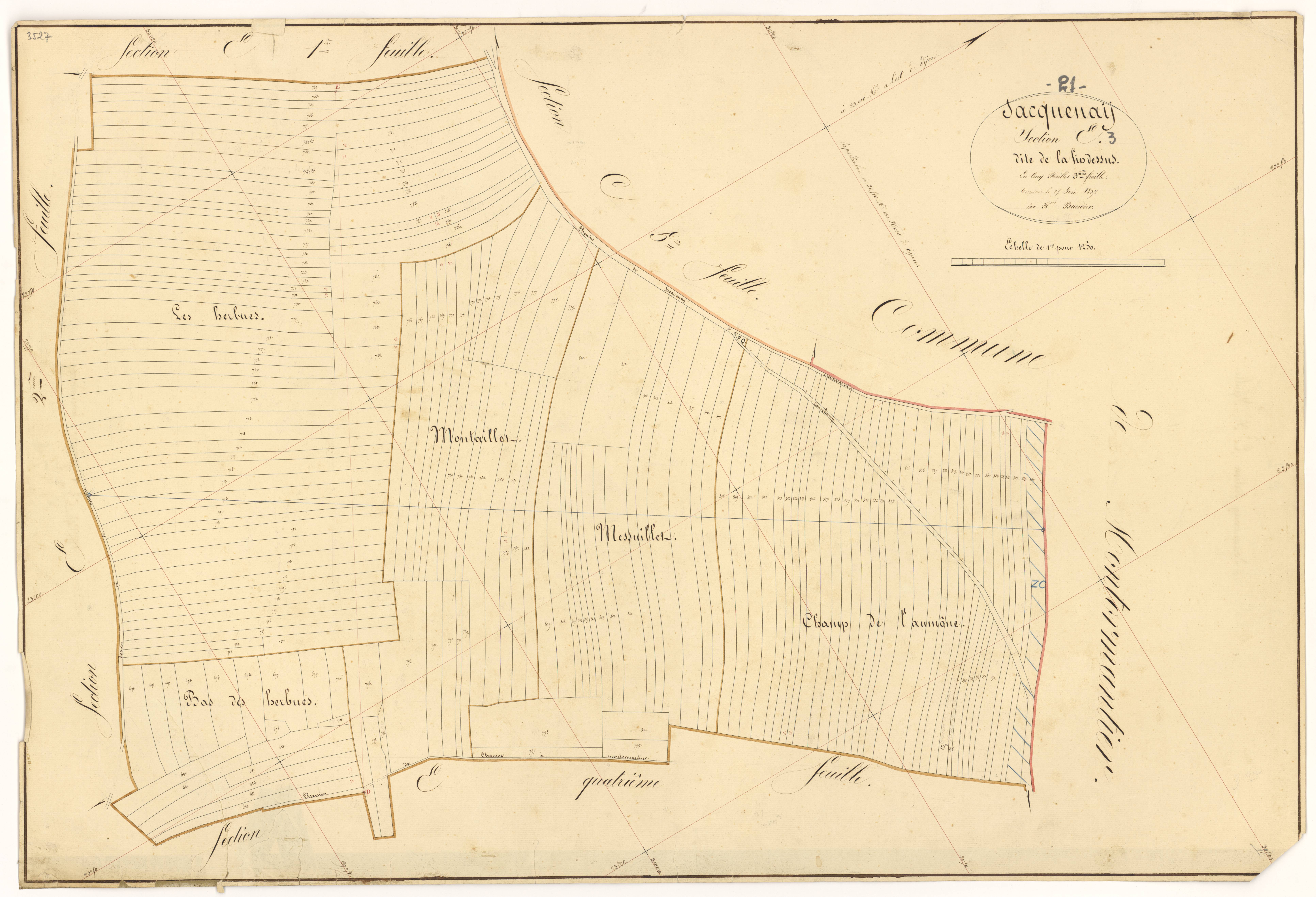 Sacquenay - Section E3 - 3 P PLAN 536/17