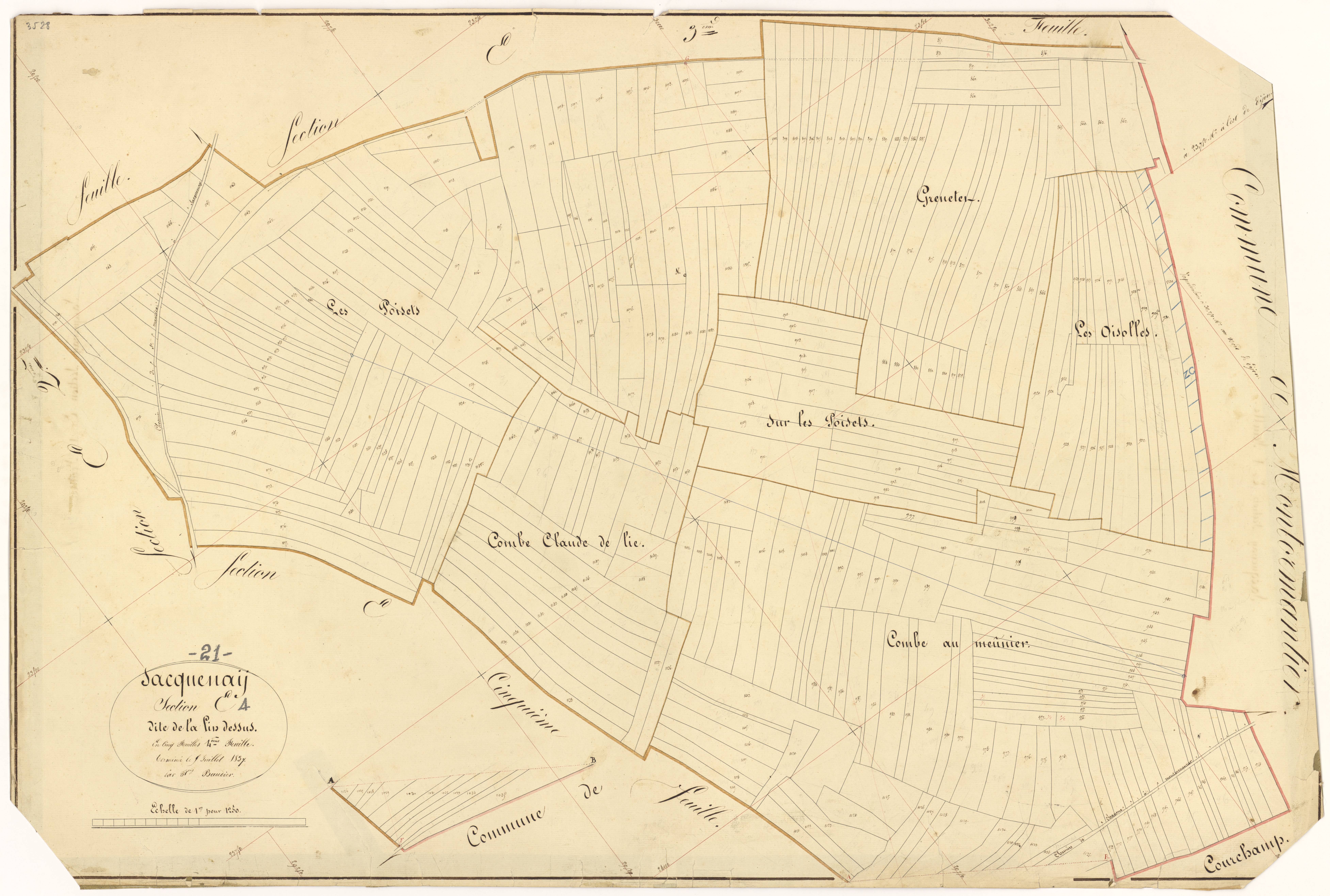 Sacquenay - Section E4 - 3 P PLAN 536/18