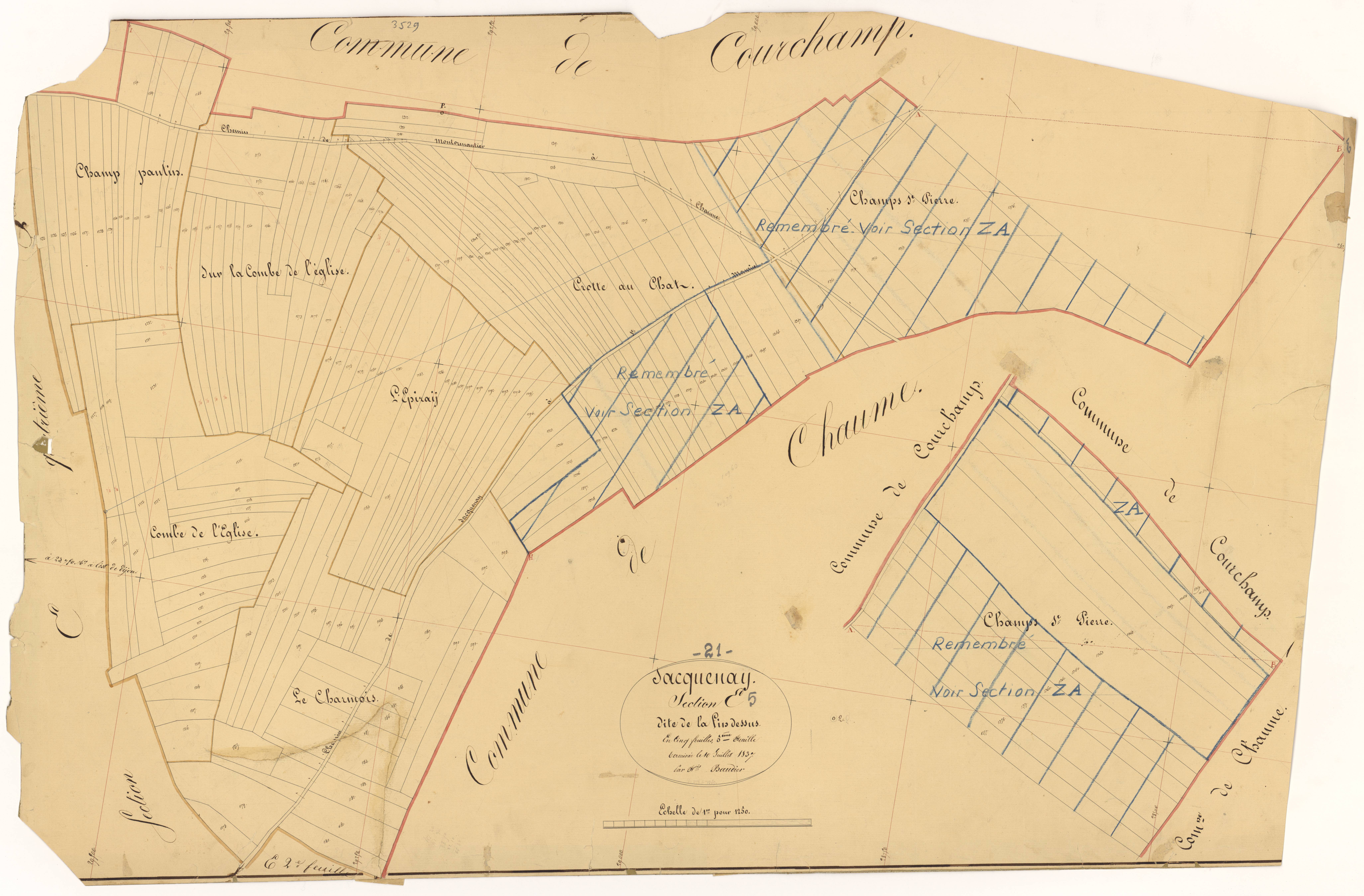 Sacquenay - Section E5 - 3 P PLAN 536/19
