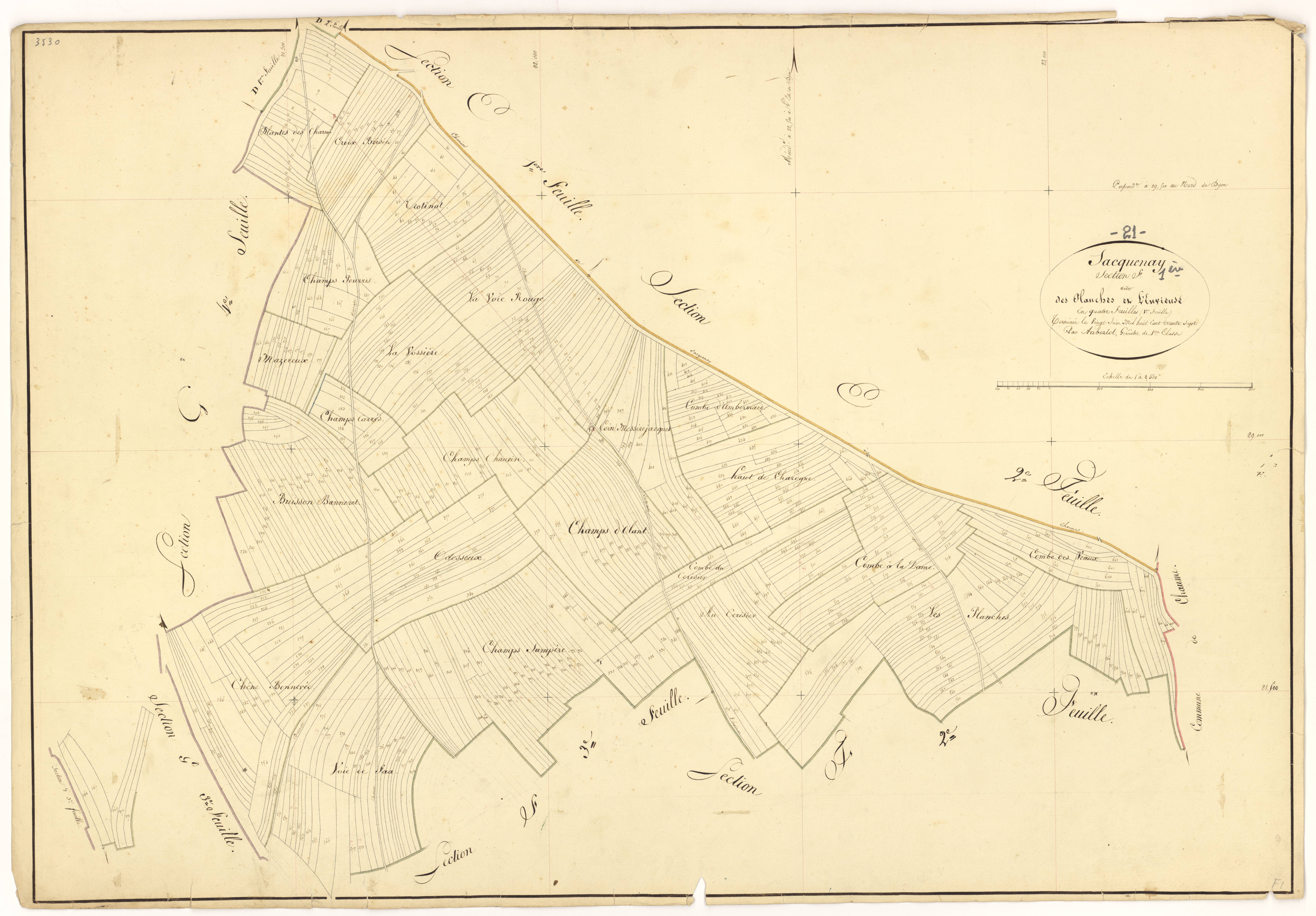 Sacquenay - Section F1 - 3 P PLAN 536/20