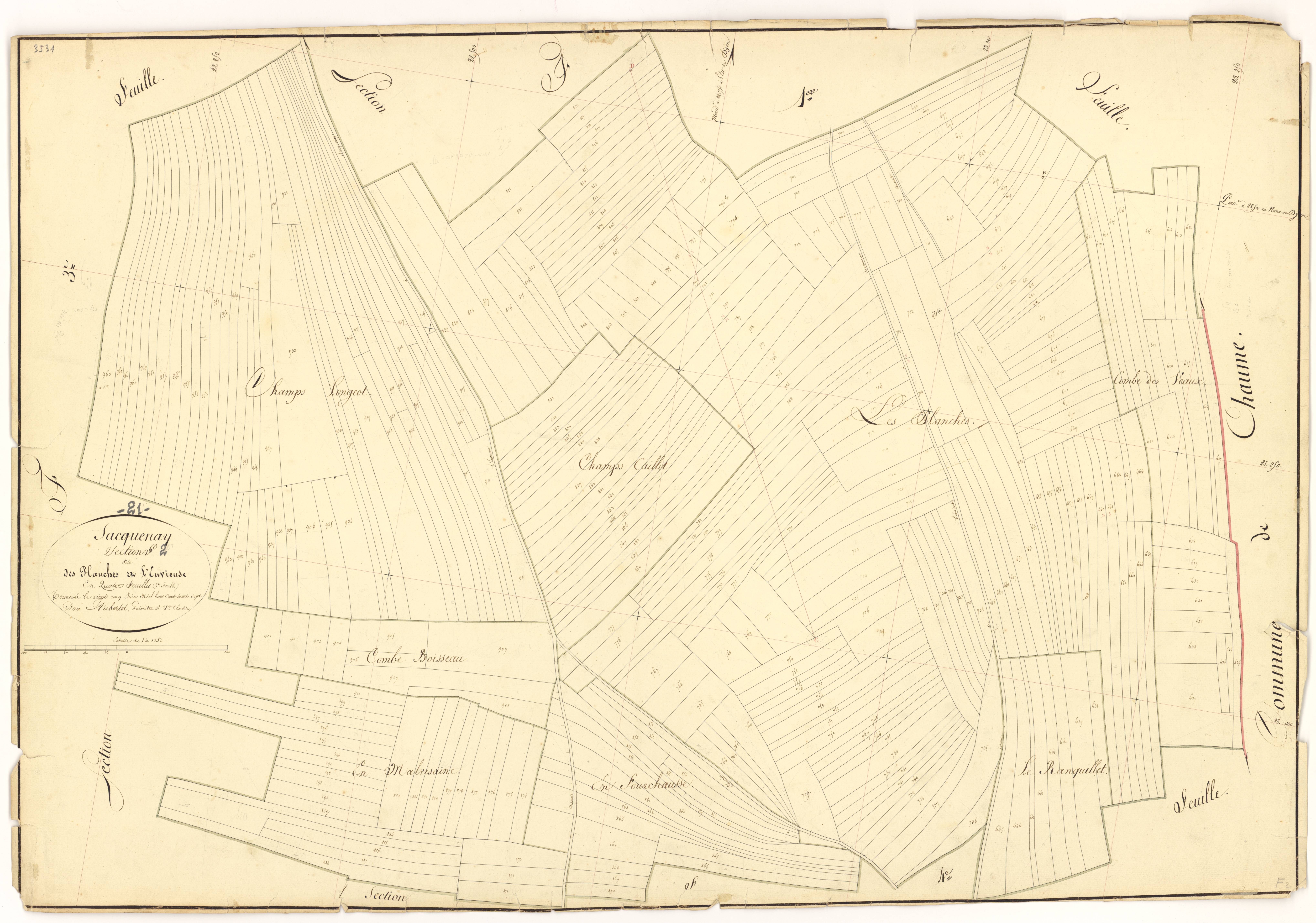Sacquenay - Section F2 - 3 P PLAN 536/21
