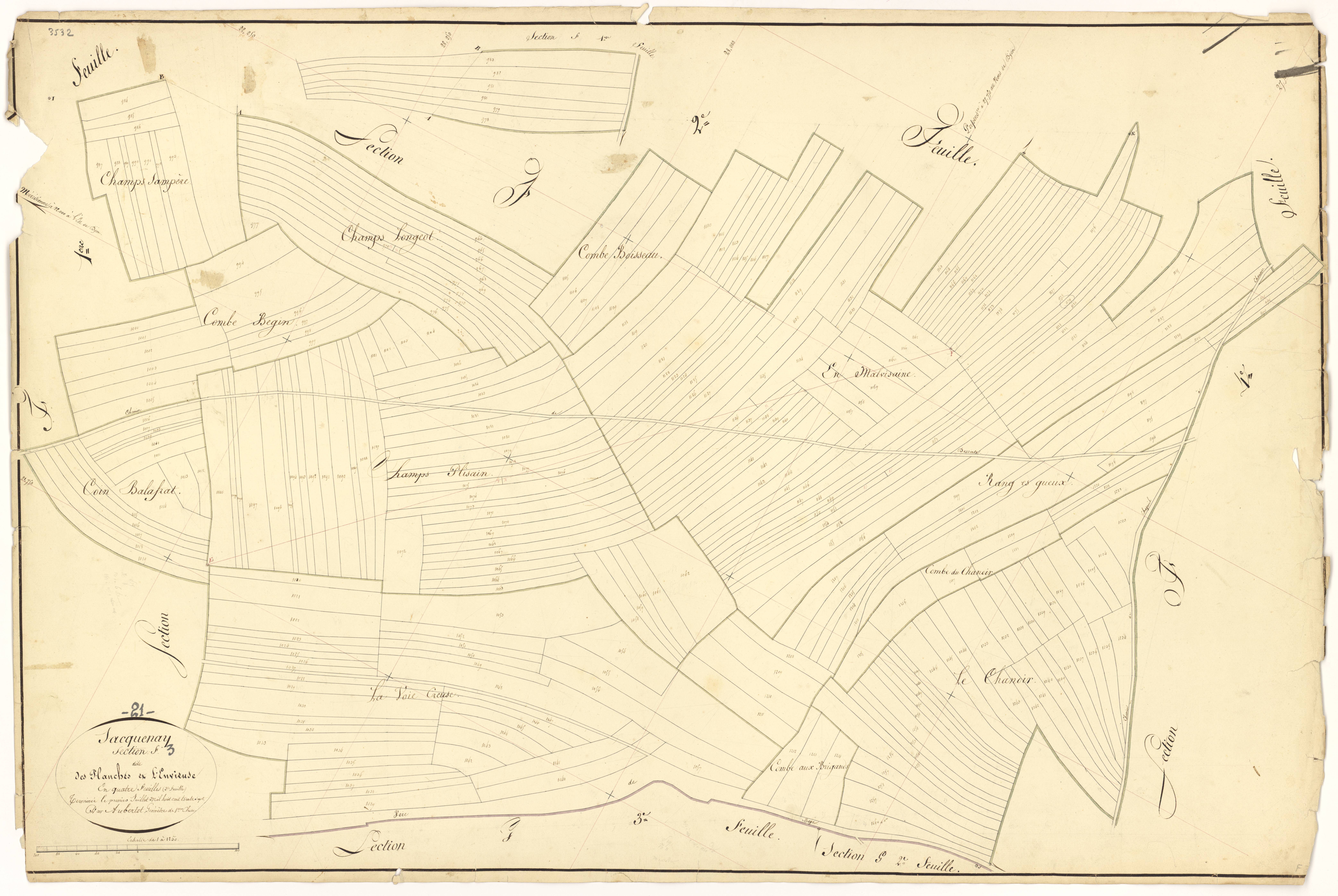 Sacquenay - Section F3 - 3 P PLAN 536/22