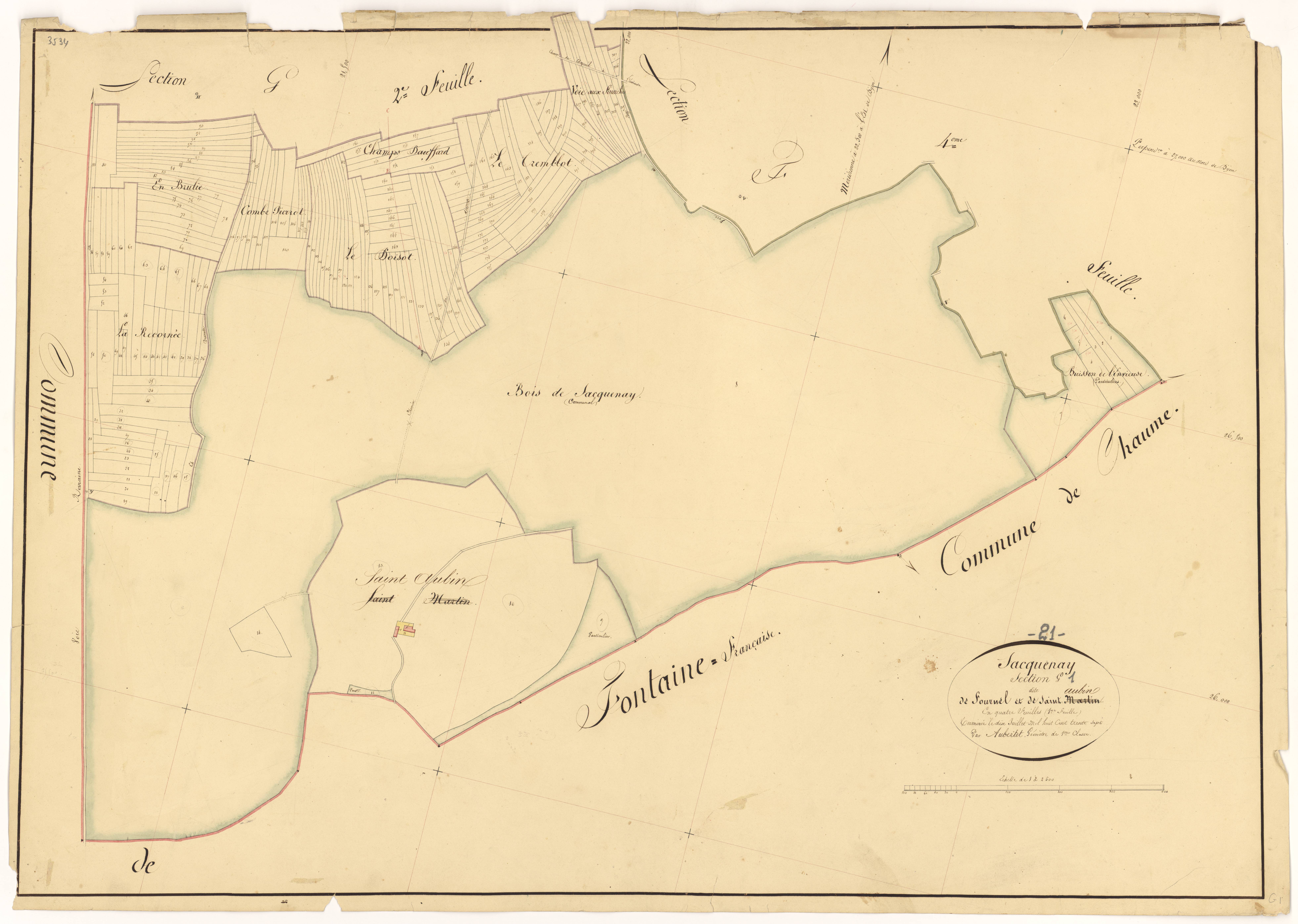 Sacquenay - Section G1 - 3 P PLAN 536/24
