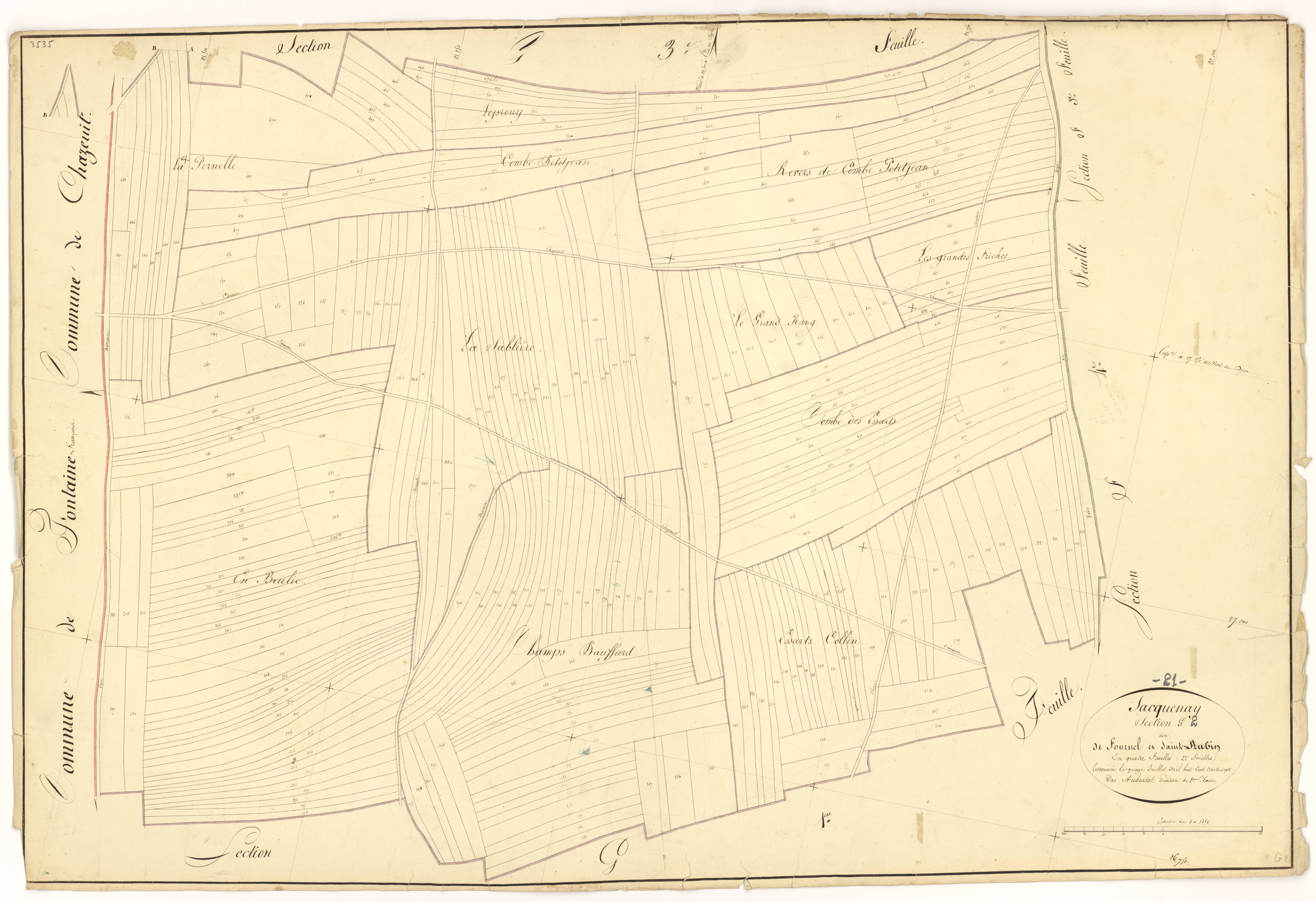 Sacquenay - Section G2 - 3 P PLAN 536/25
