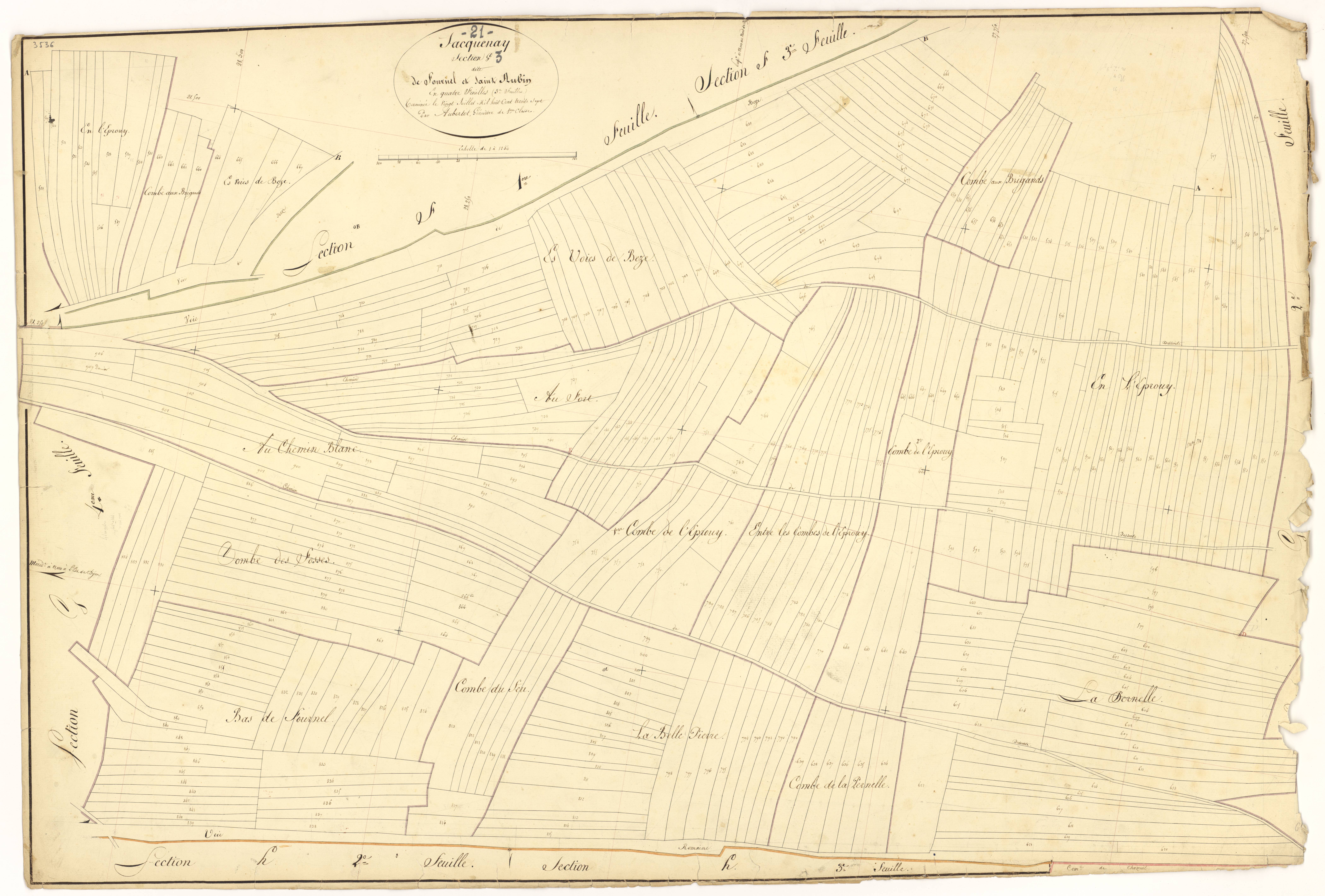 Sacquenay - Section G3 - 3 P PLAN 536/26