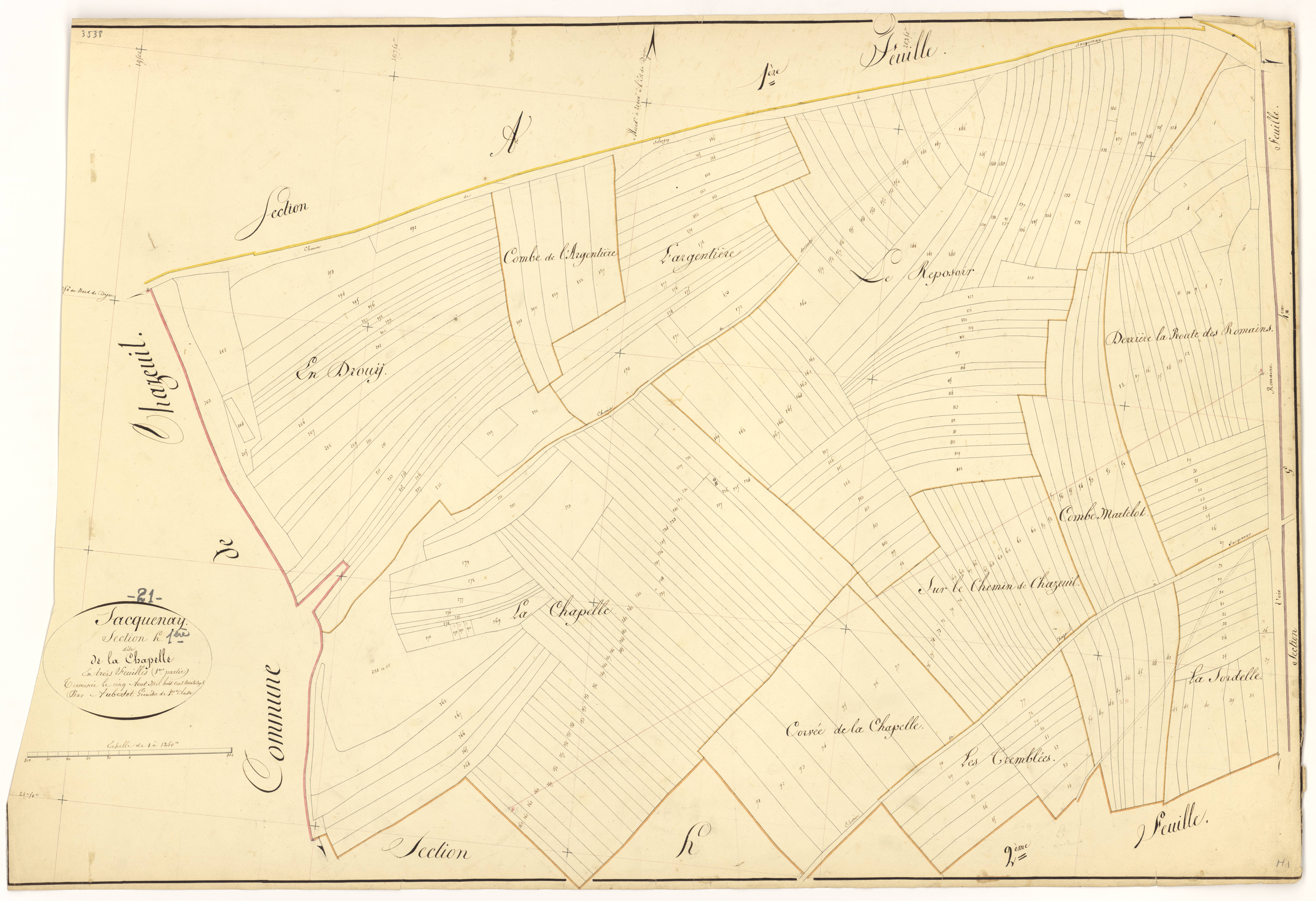 Sacquenay - Section H1 - 3 P PLAN 536/28