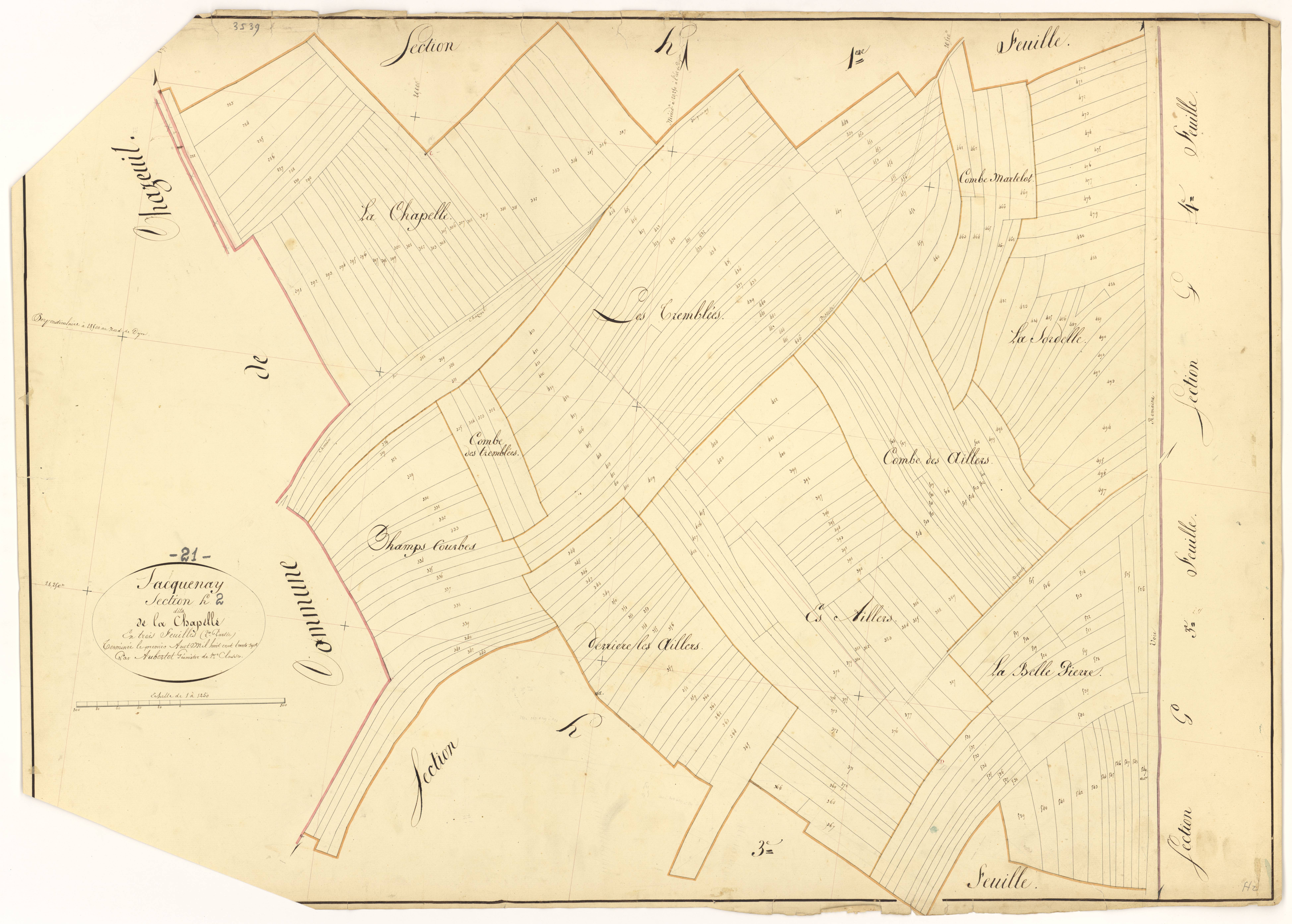 Sacquenay - Section H2 - 3 P PLAN 536/29