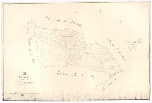 Saffres - Section B1 - 3 P PLAN 537/5