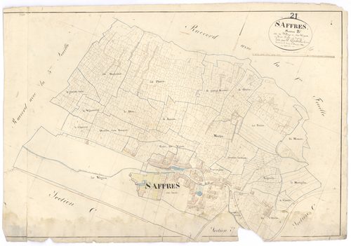 Saffres - Section B2 - 3 P PLAN 537/6