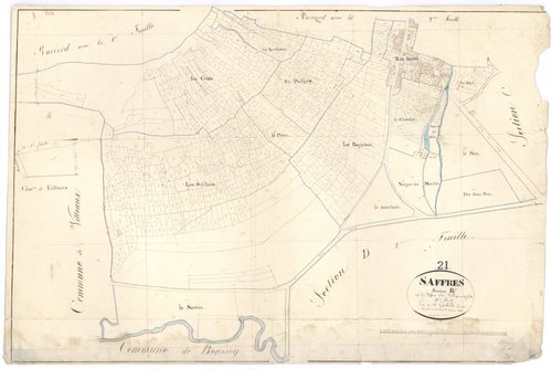 Saffres - Section B3 - 3 P PLAN 537/7