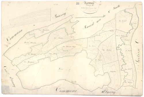 Saffres - Section D1 - 3 P PLAN 537/9