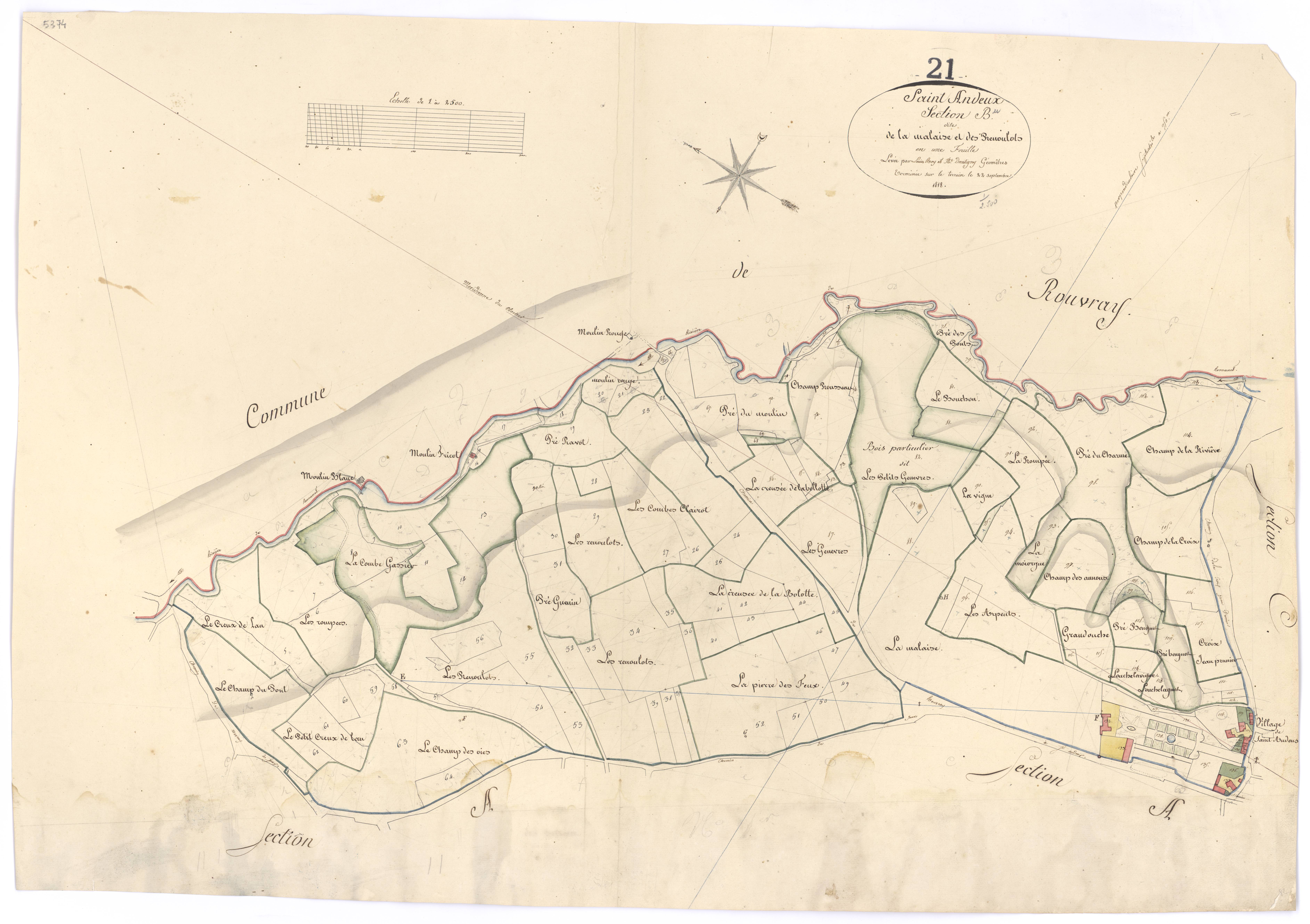 Saint-Andeux - Section B - 3 P PLAN 538/4