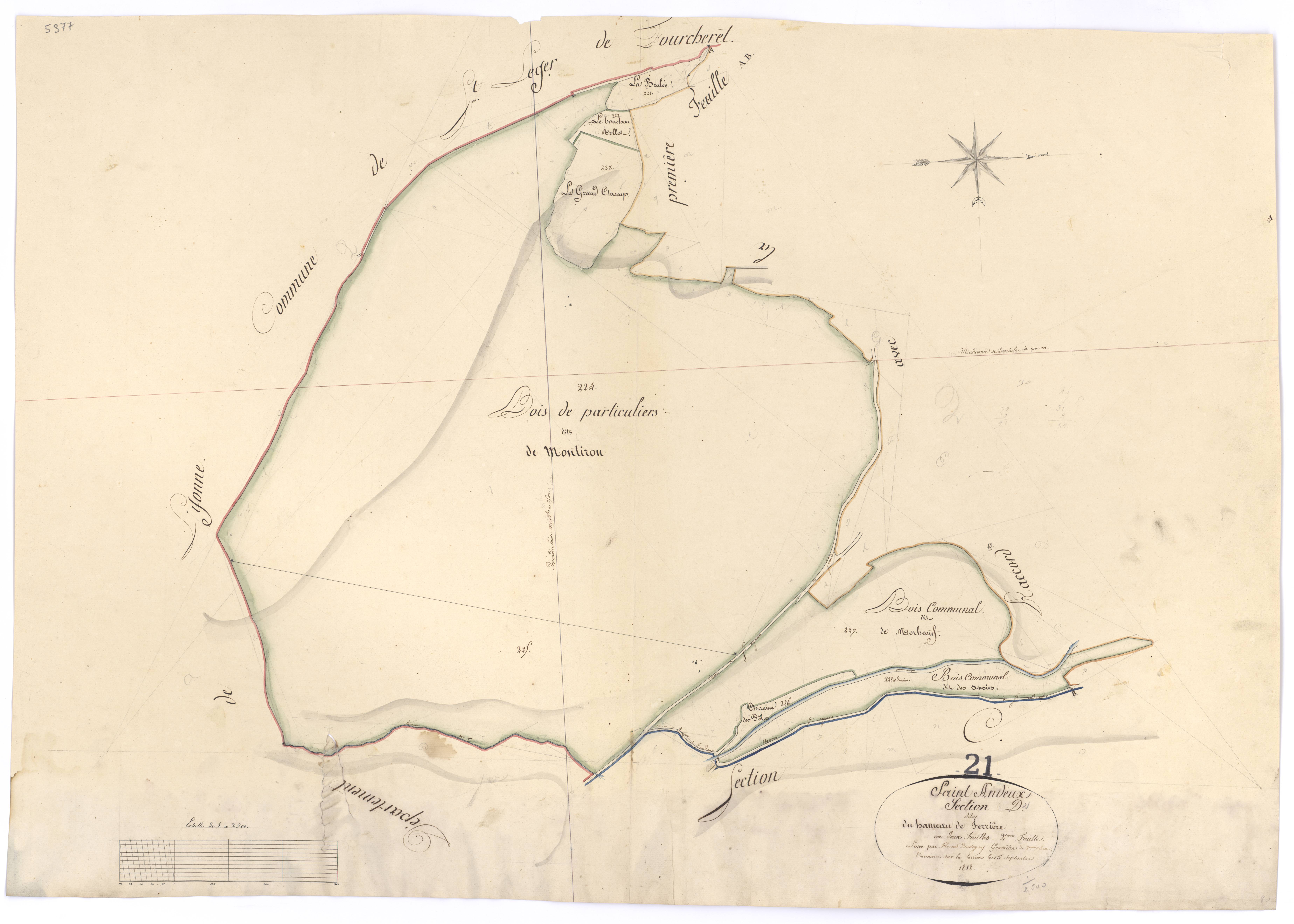 Saint-Andeux - Section D2 - 3 P PLAN 538/7