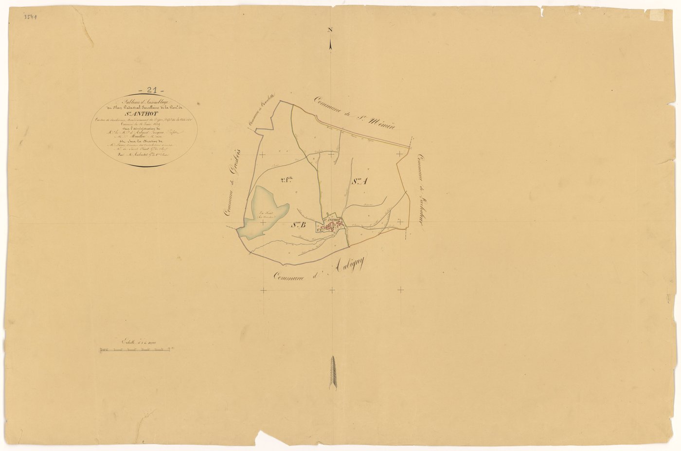 Saint-Anthot - Tableau d'assemblage - 3 P PLAN 539/1