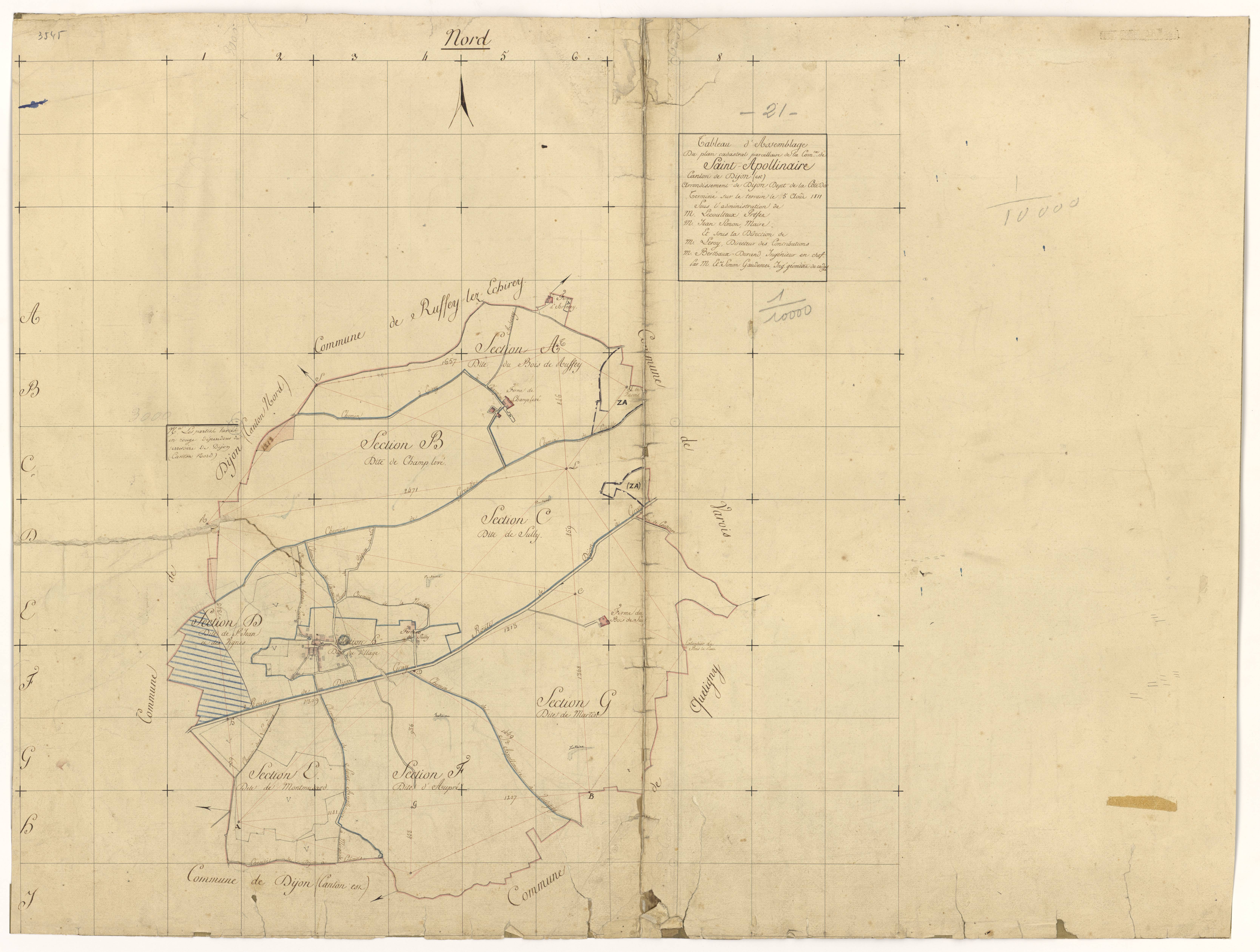 Saint-Apollinaire - Tableau d'assemblage - 3 P PLAN 540/1