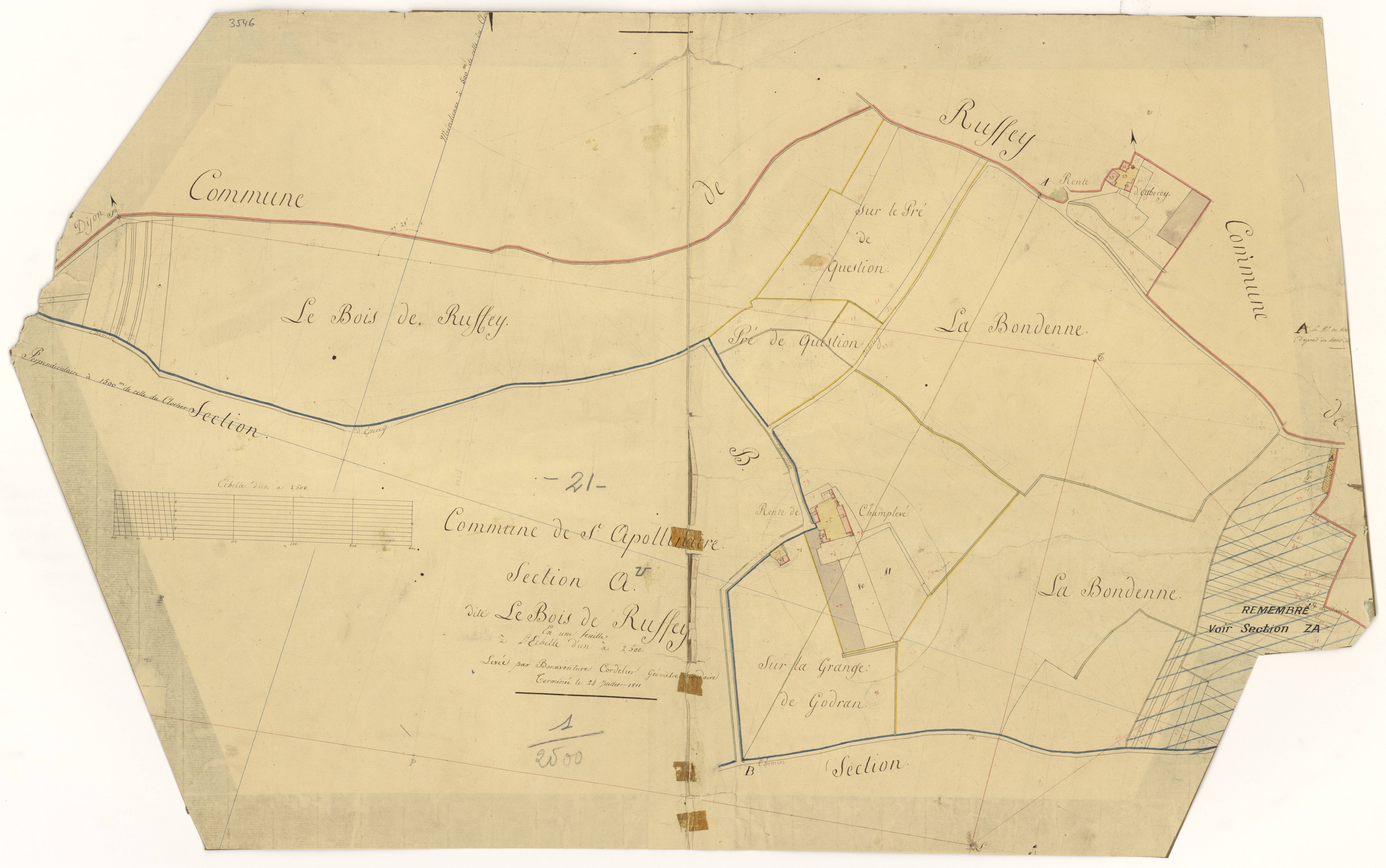 Saint-Apollinaire - Section A - 3 P PLAN 540/2