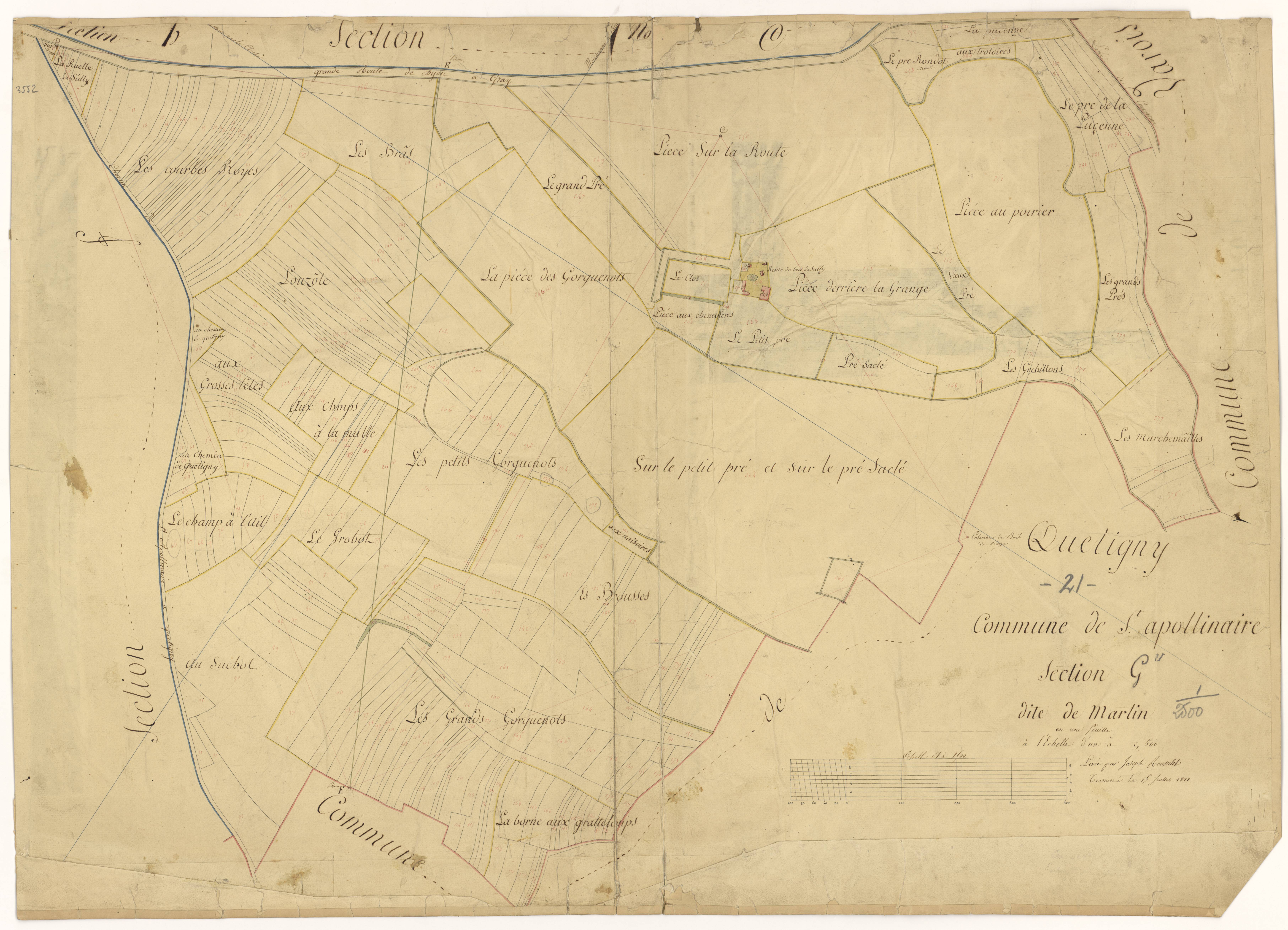 Saint-Apollinaire - Section G - 3 P PLAN 540/8