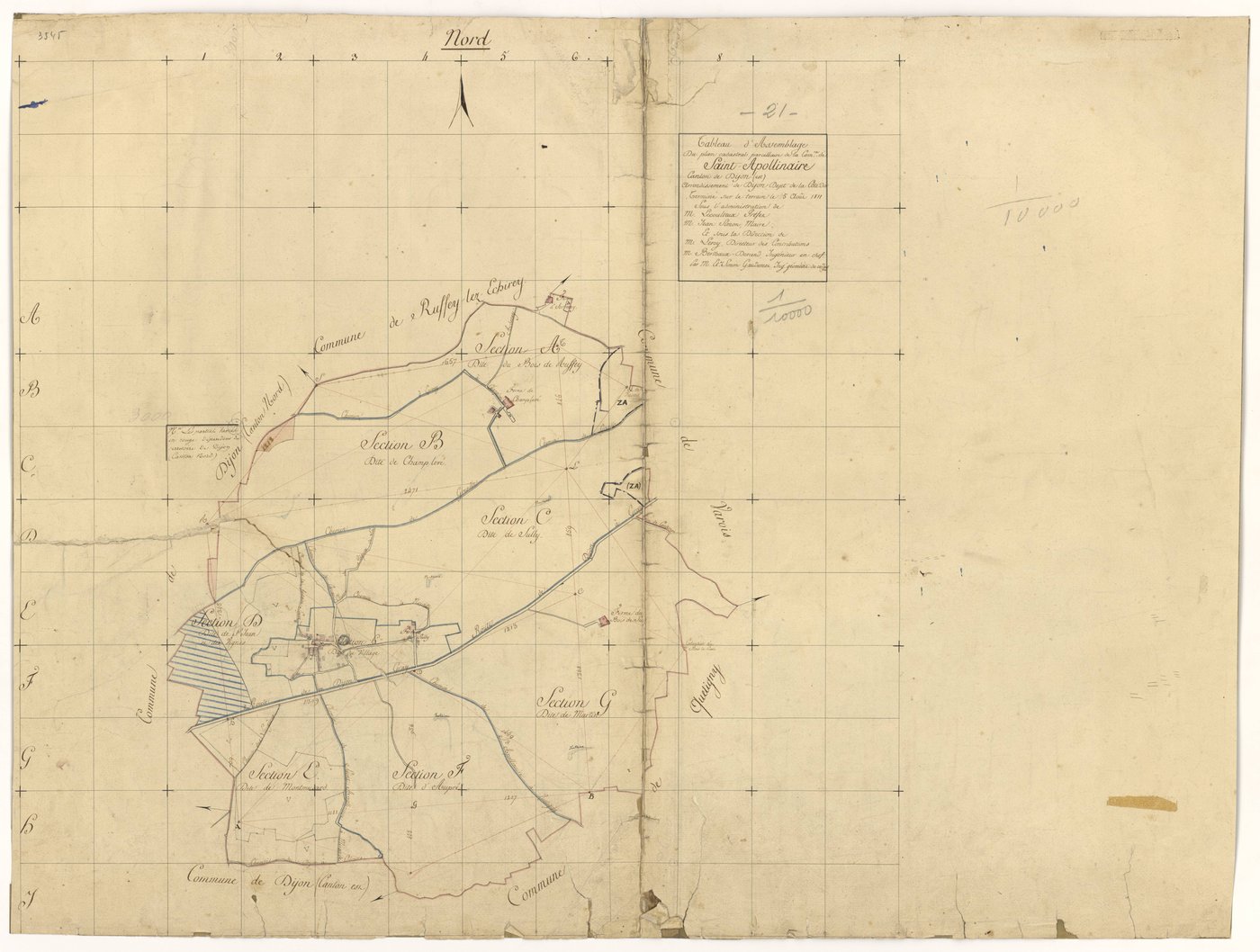 Saint-Apollinaire - Tableau d'assemblage - 3 P PLAN 540/1