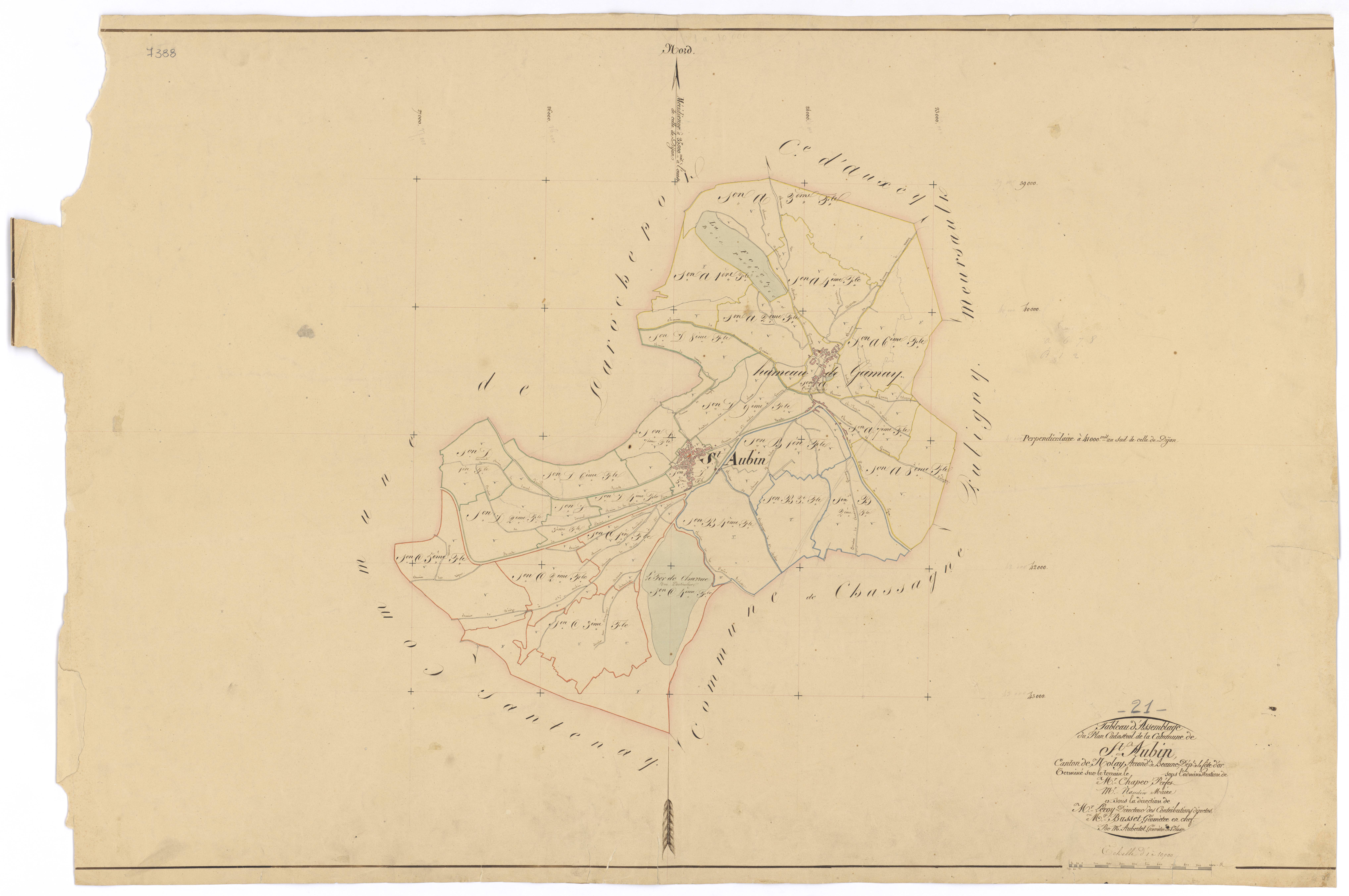 Saint-Aubin - Tableau d'assemblage - 3 P PLAN 541/1